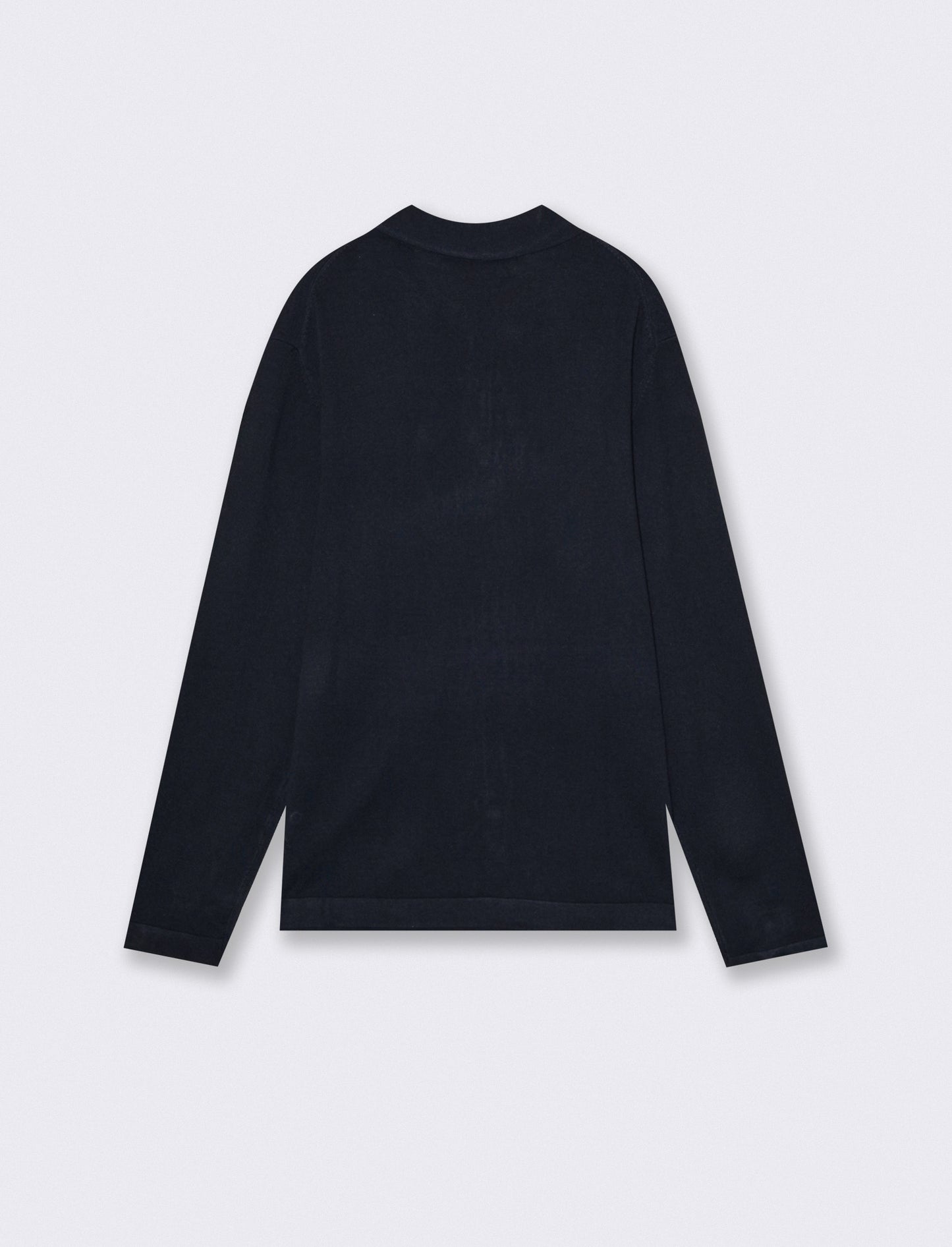 Maglia Polo in Misto Viscosa con Colletto - Blu
