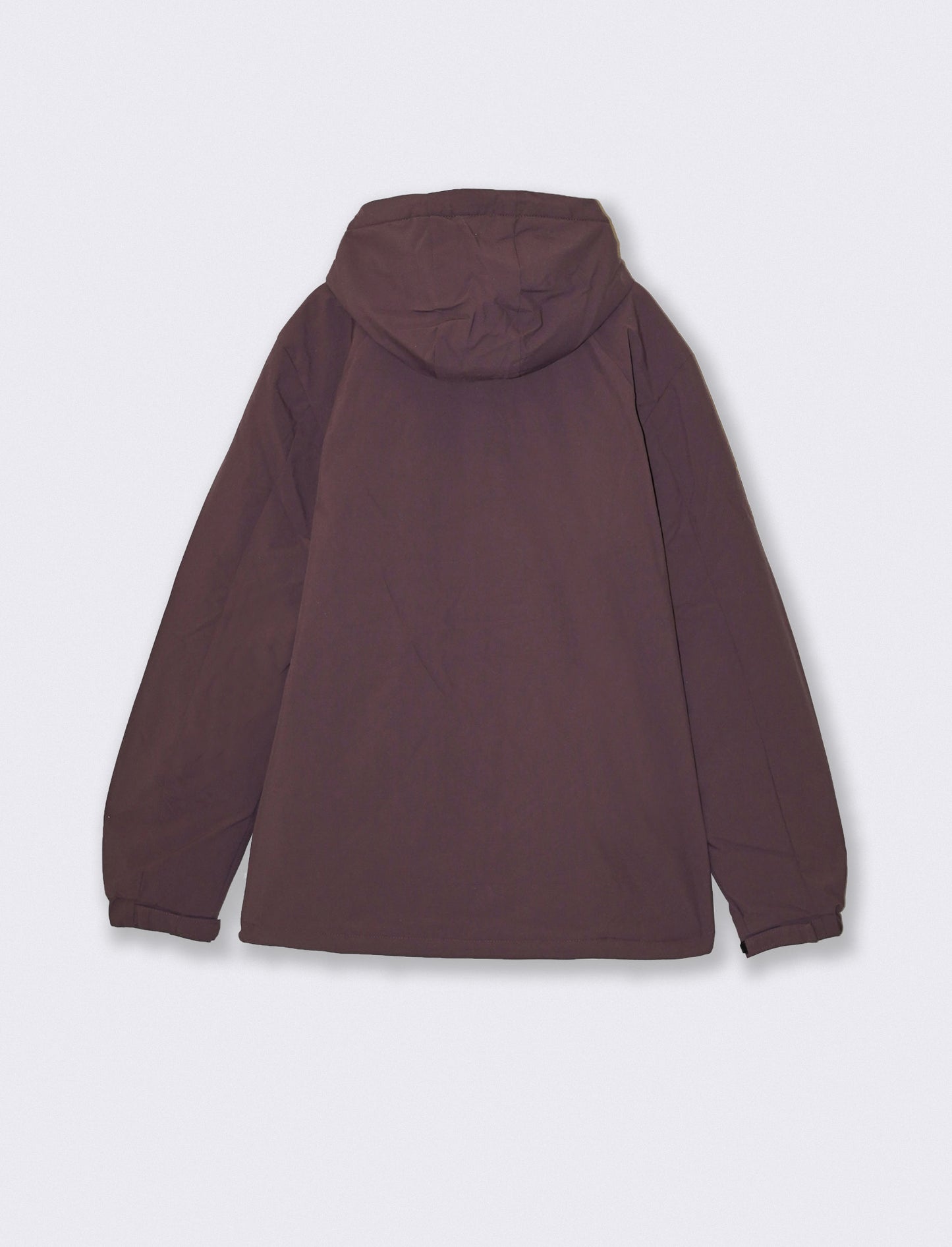 Padded Jacket with Hood and Zipper - Red