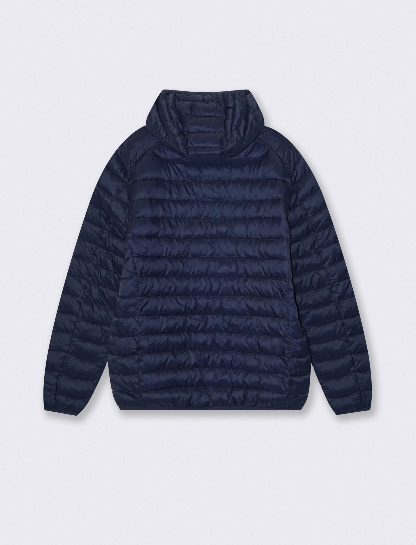 Giubbotto piumino con cappuccio e zip - Blu