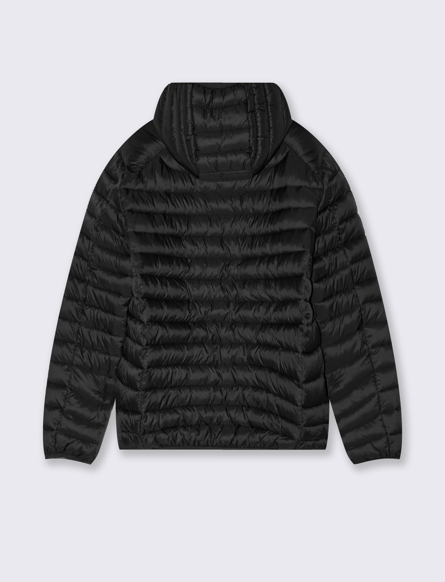 Giubbotto piumino con cappuccio e zip - Nero