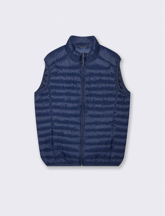 Padded zip vest jacket - Blue