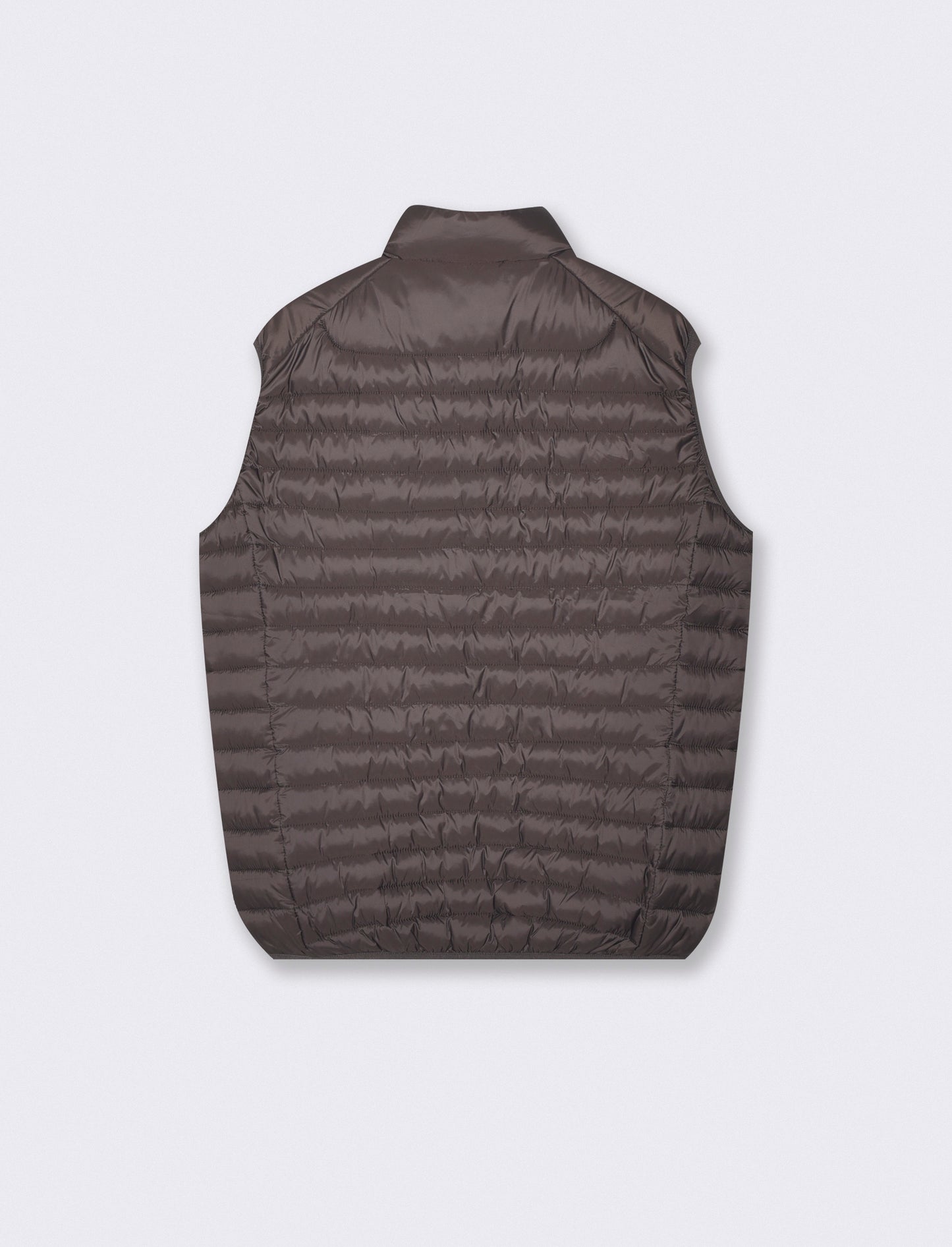 Padded zip vest jacket - Brown