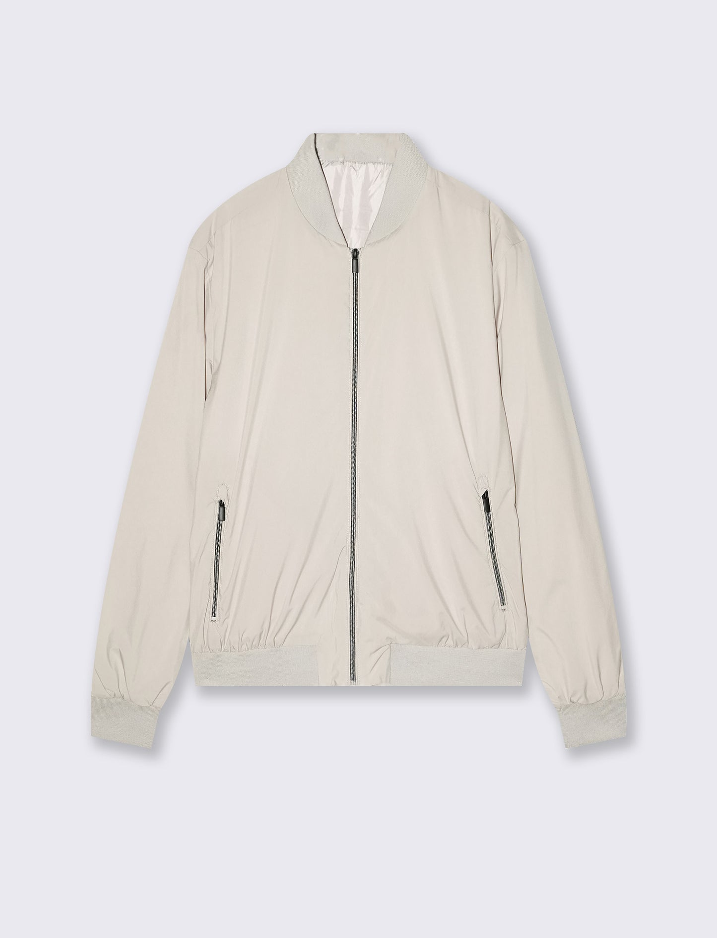 Basic Bomber in Technical Fabric - Beige