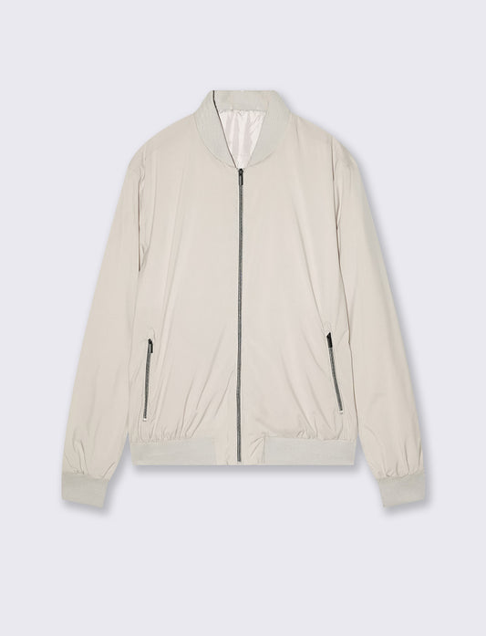 Bomber Basic in Tessuto Tecnico - Sabbia