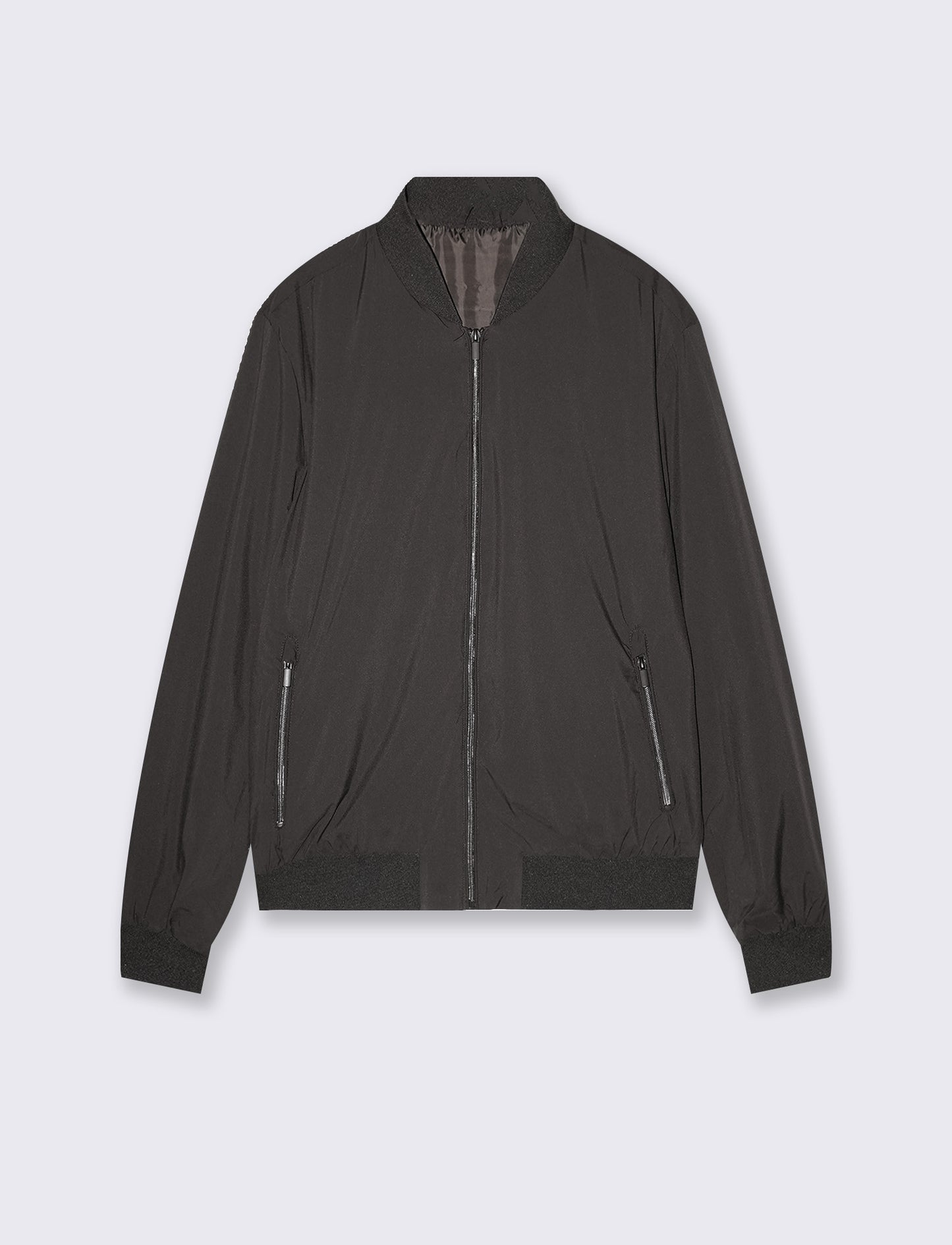 Basic Bomber in Technical Fabric - Brown