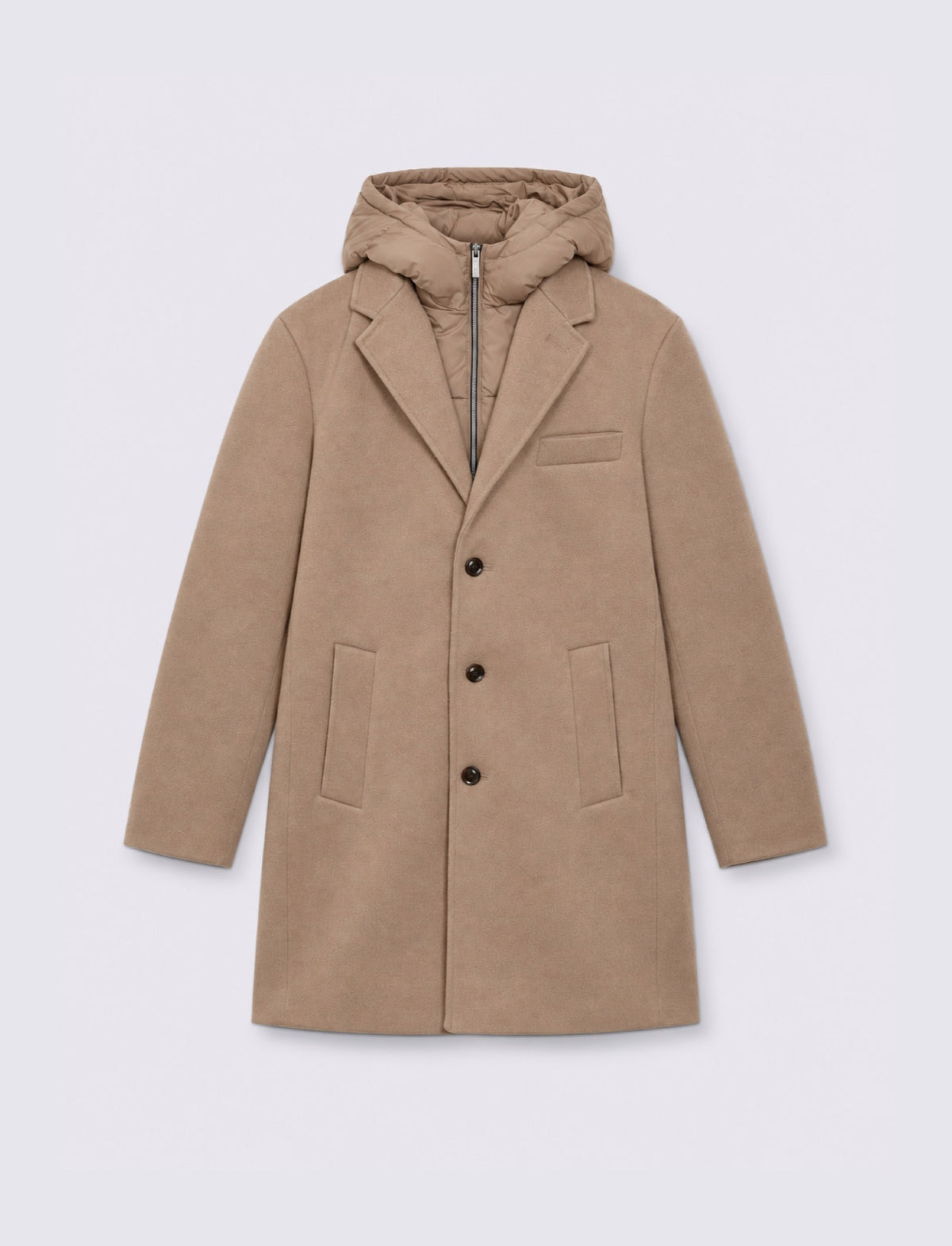 Cappotto finto doppio capo con gilet - Beige