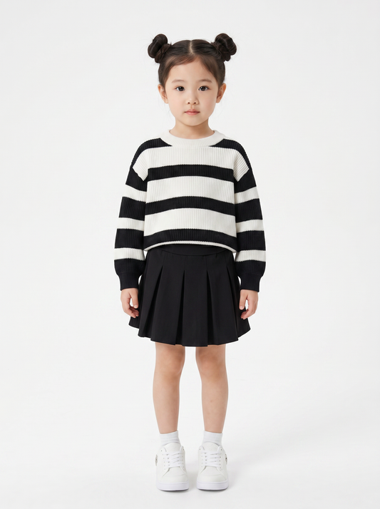 Skirt with elastic waist - Black