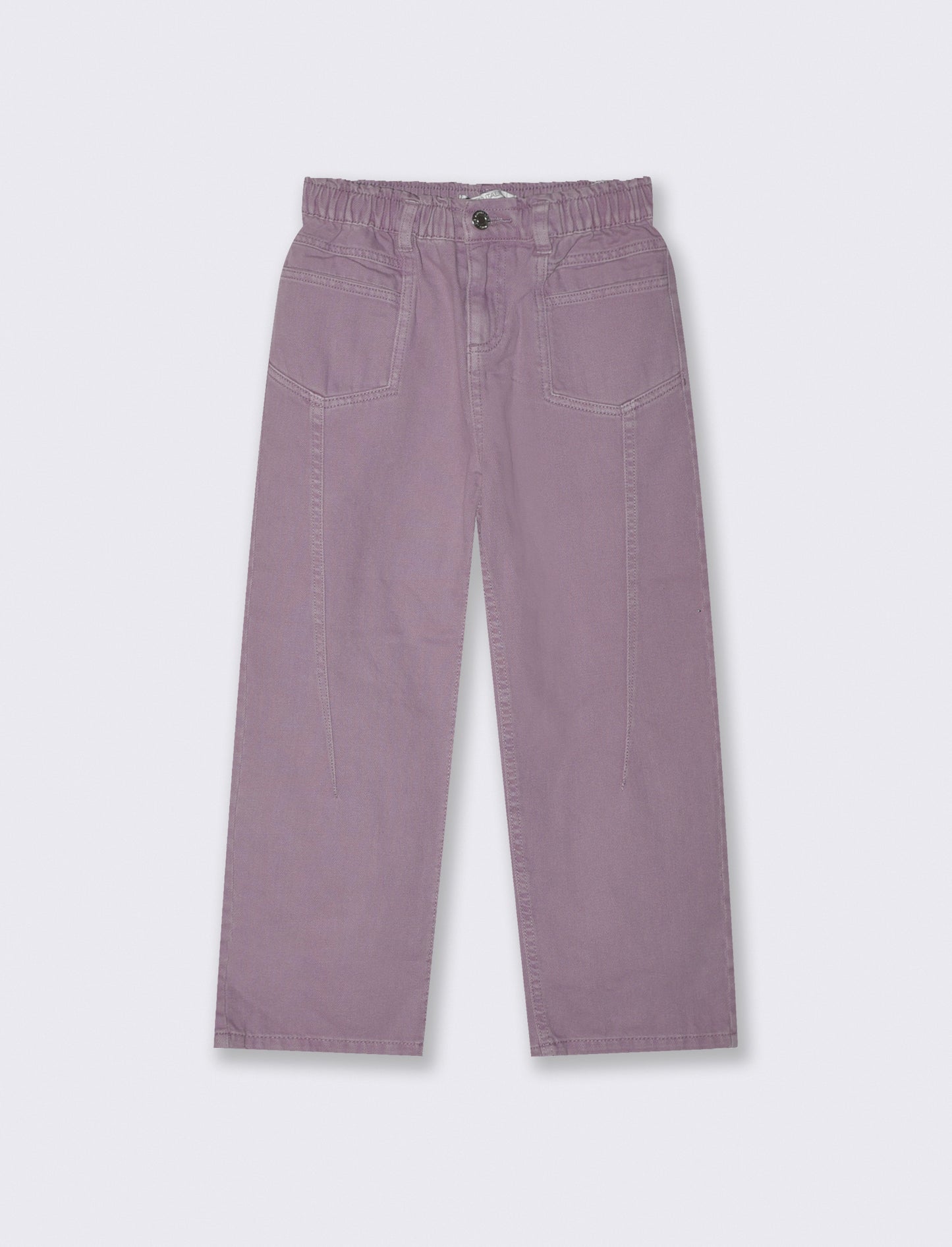 Pantaloni wide in cotone con tasche - Rosa