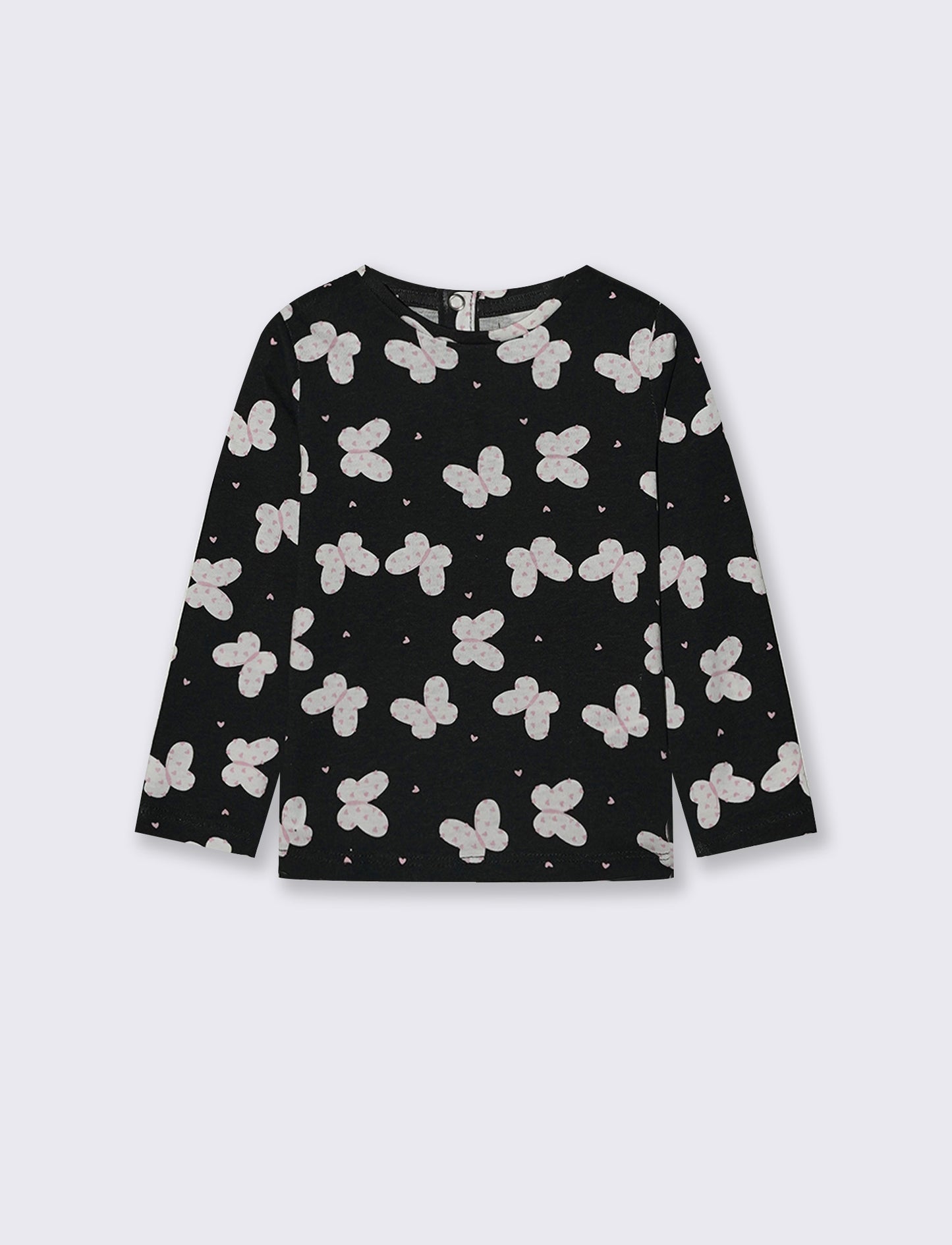 T-shirt con stampa all-over in cotone - Nero