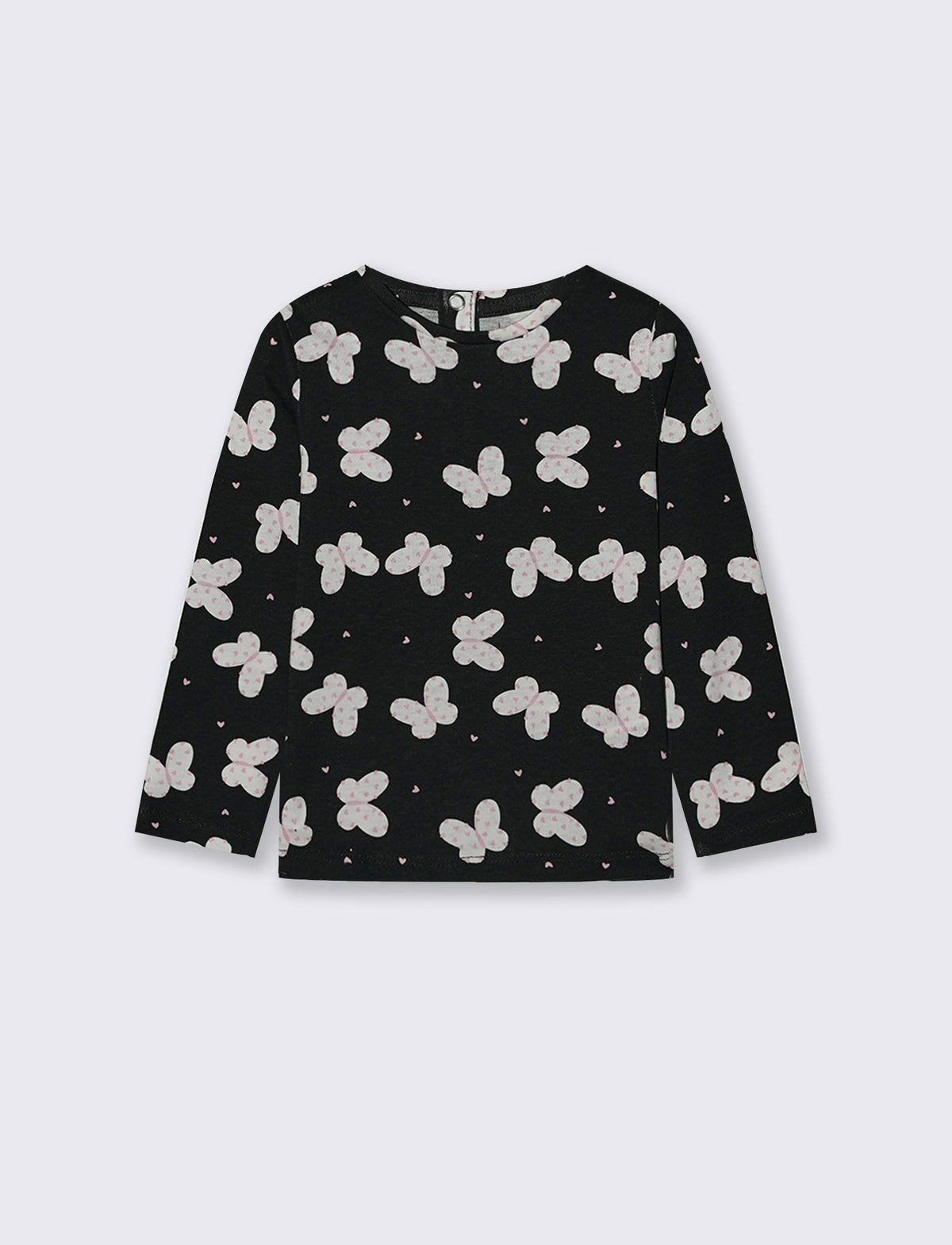 T-shirt con stampa all-over in cotone - Nero