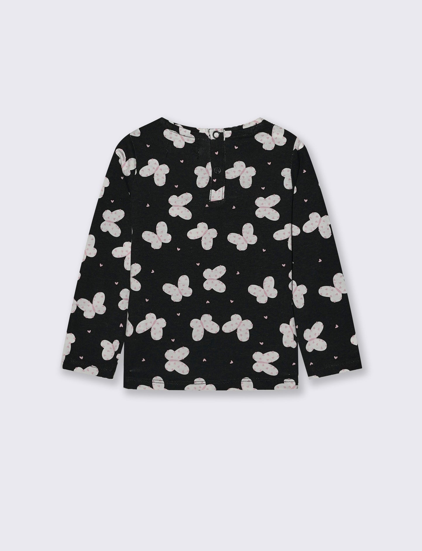 T-shirt con stampa all-over in cotone - Nero
