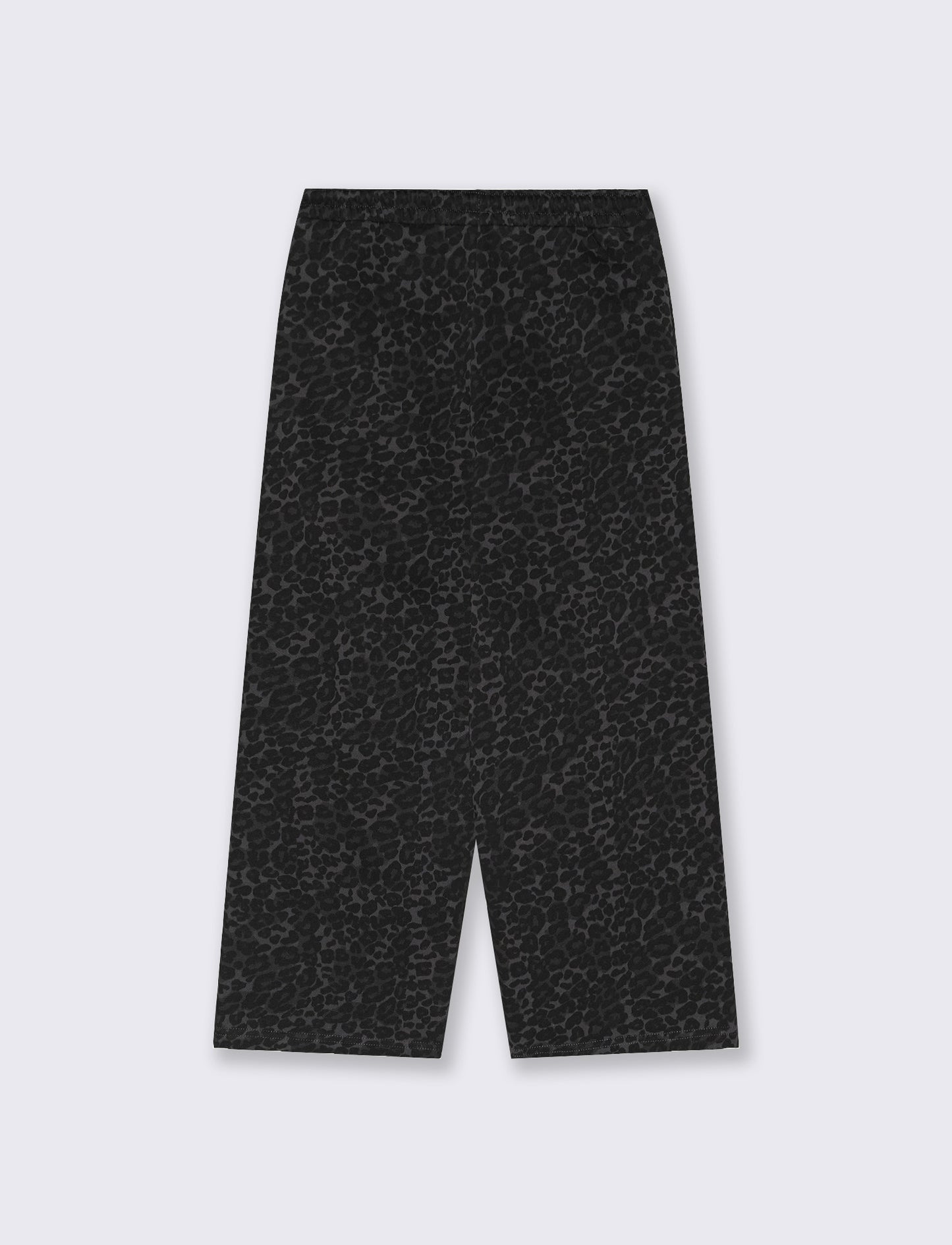 Jogger gamba larga con stampa trendy - Nero