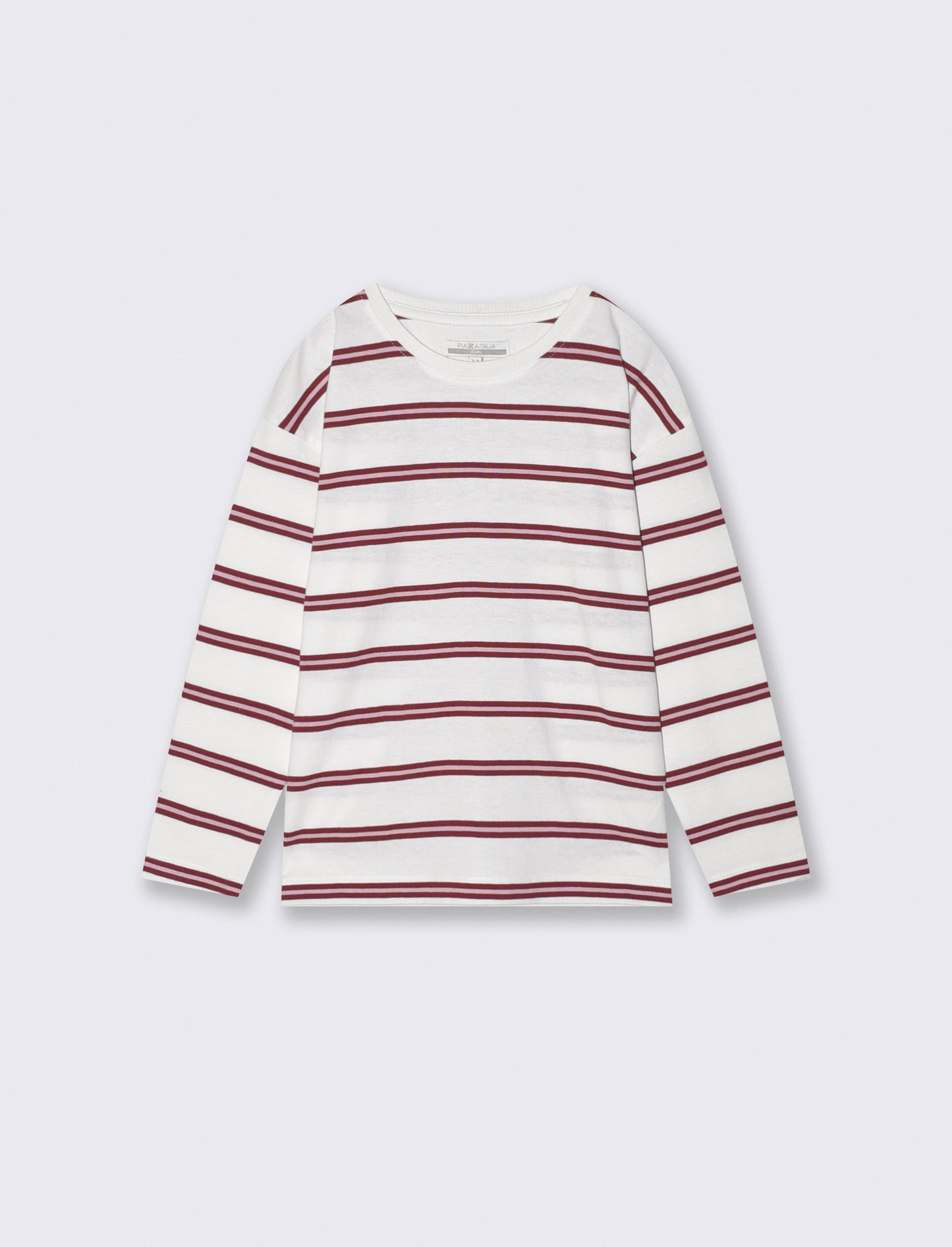 T-shirt a righe manica lunga da bambina - Righe