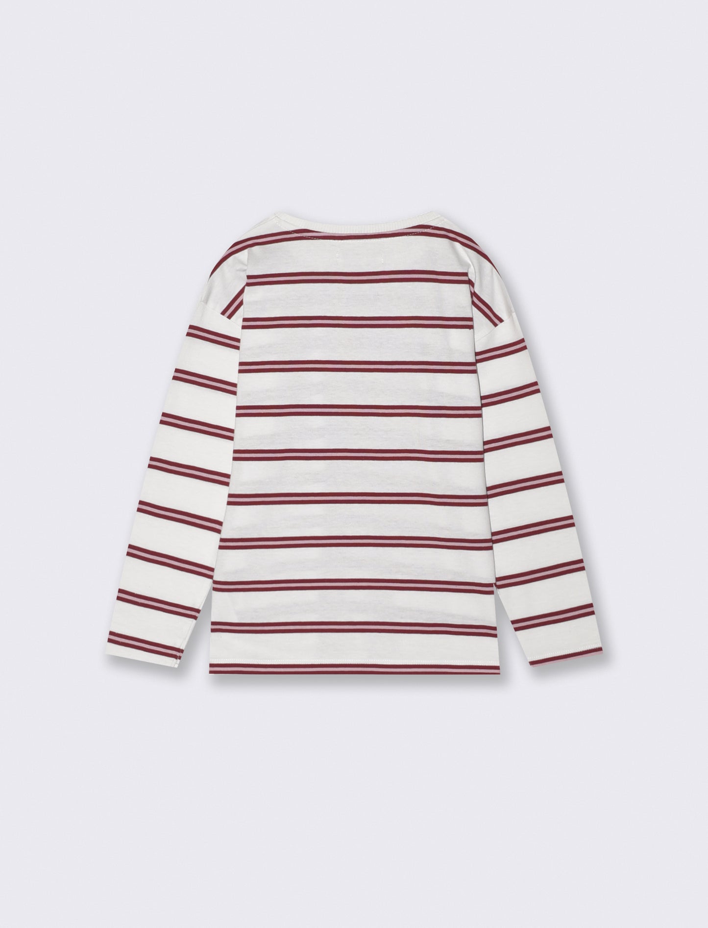 T-shirt a righe manica lunga da bambina - Righe