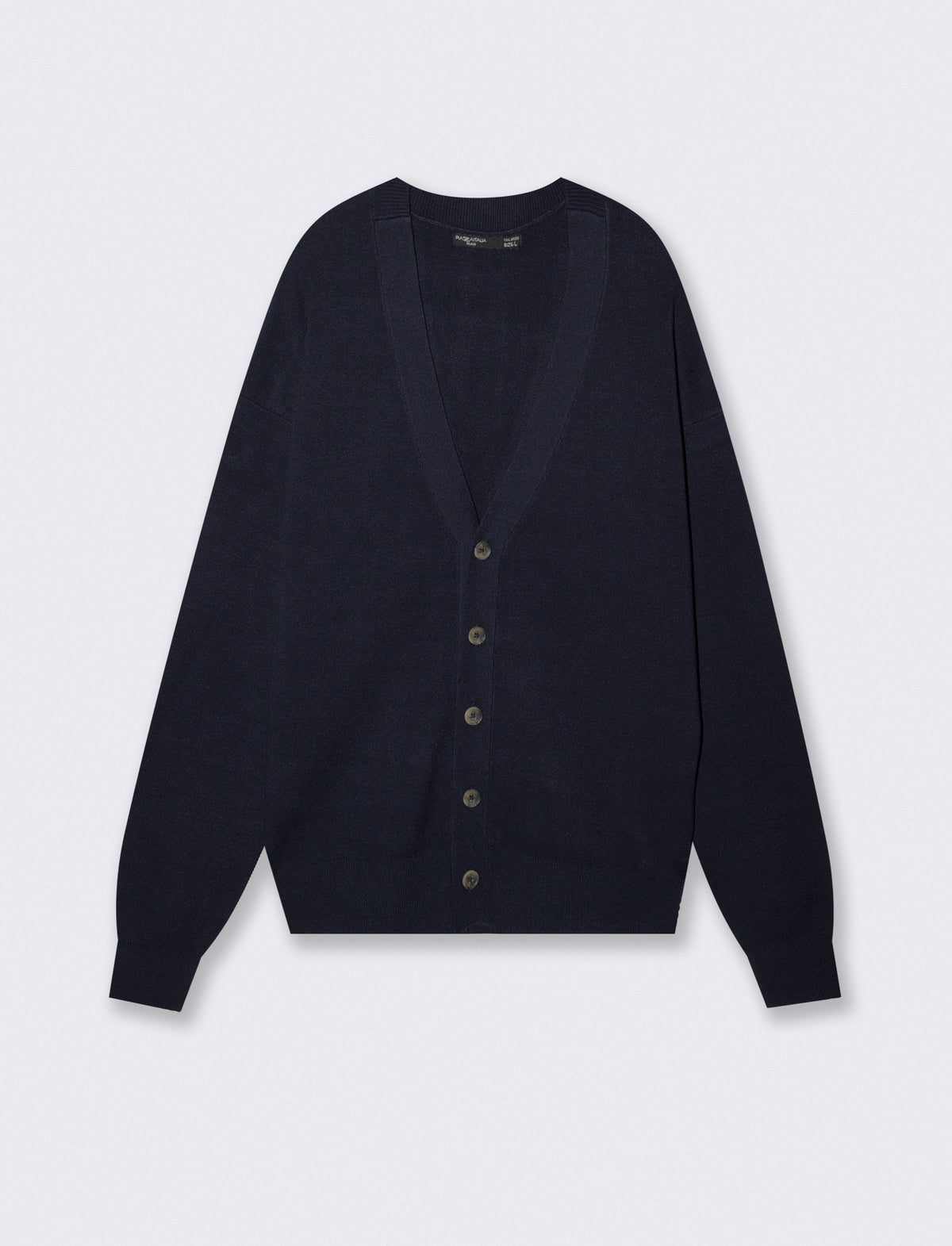 V-Neck Cardigan with Buttons - Blue