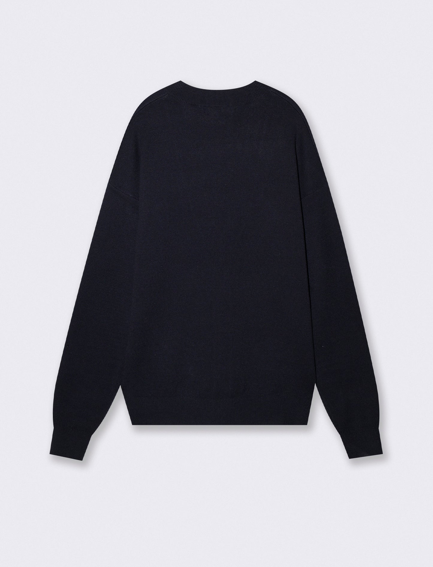 Maglia Cardigan con Scollo a V e Bottoni - Blu