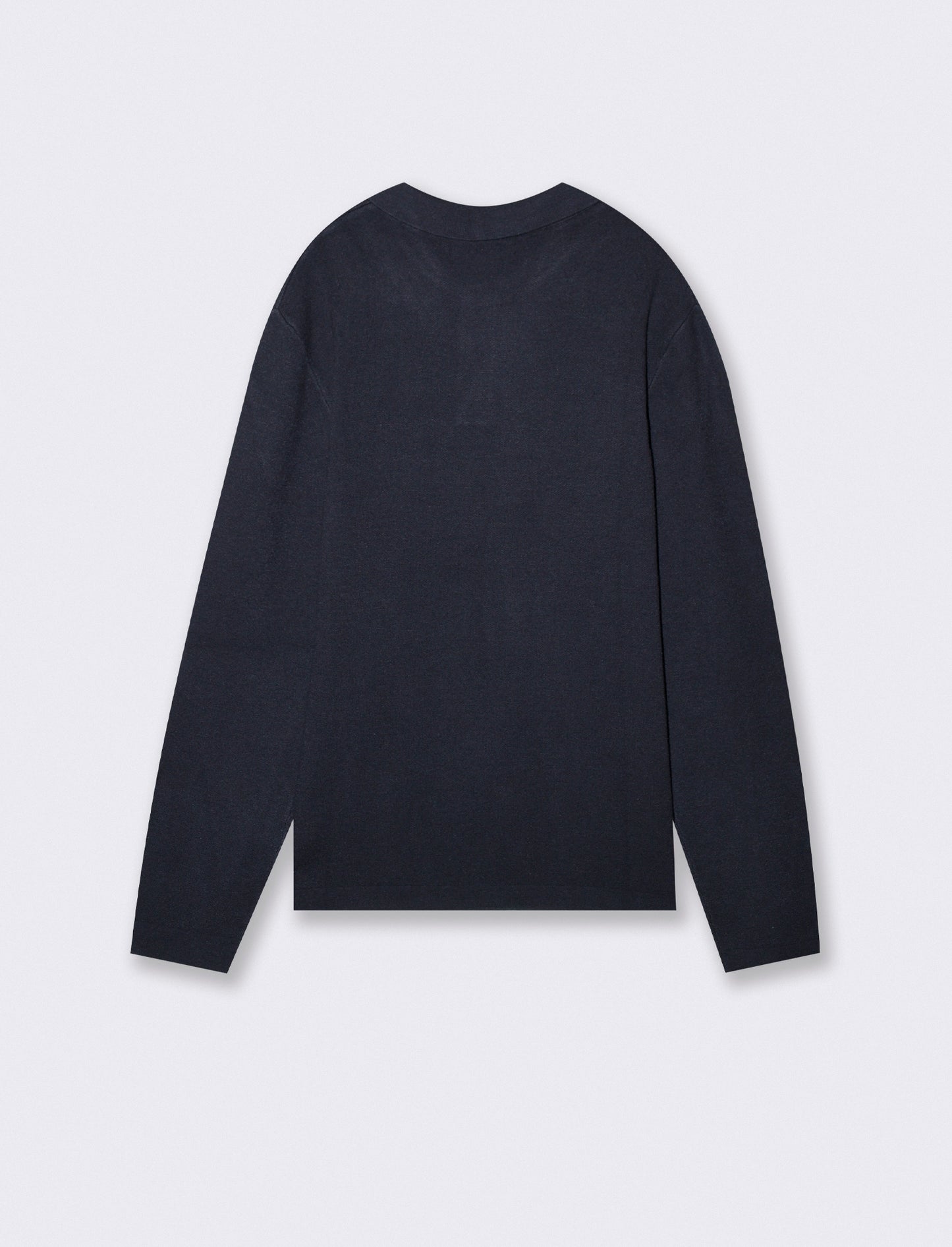 Maglia Polo in Filato Premium con Colletto - Blu