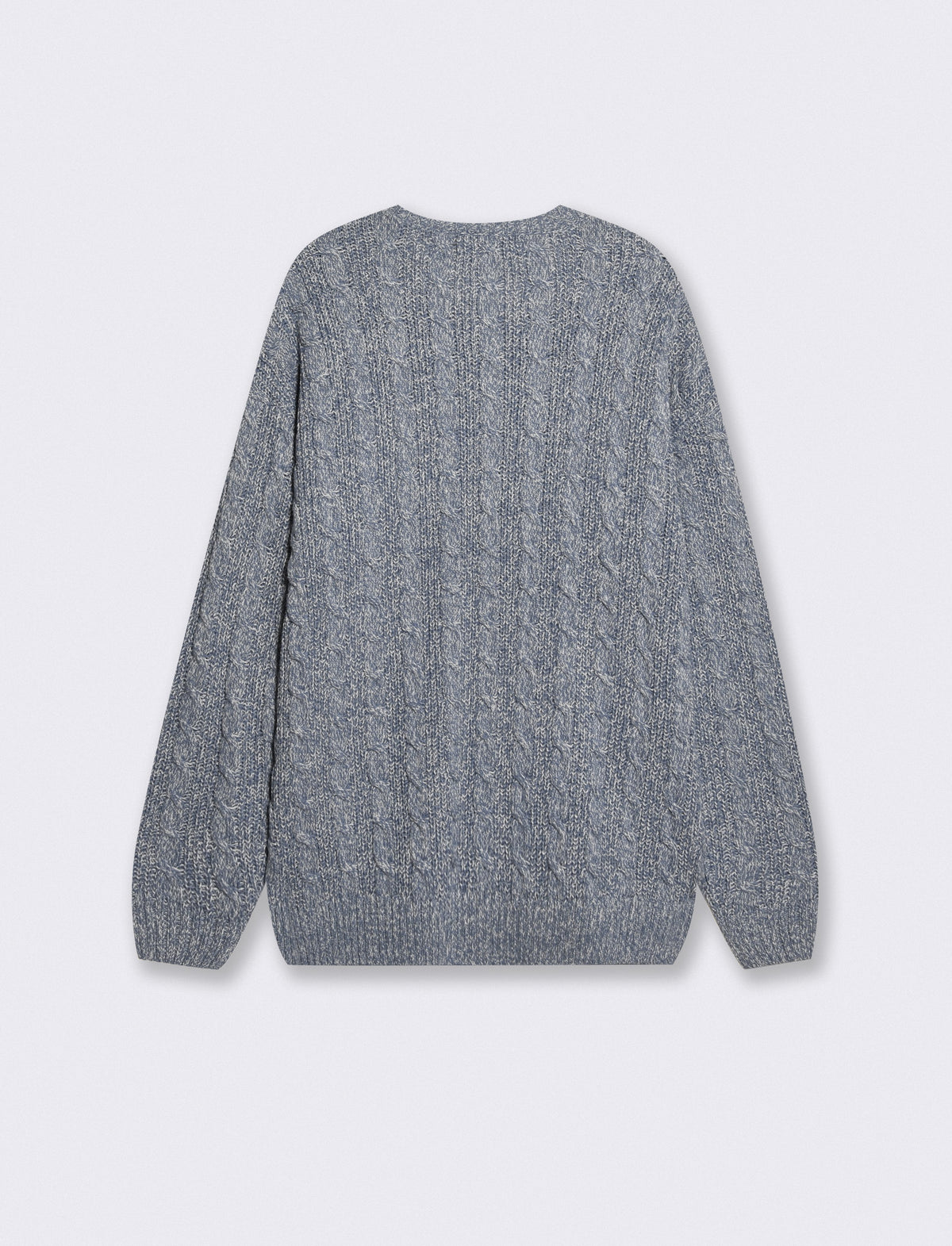Maglia girocollo a trecce bicolor - CARTA DA ZUCCHERO
