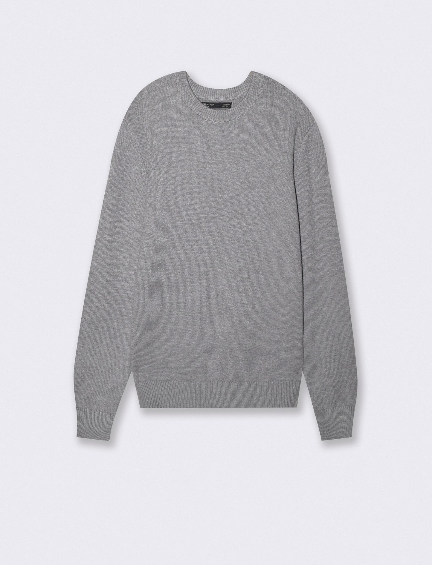 Maglia girocollo premium in viscosa - Grigio mel.