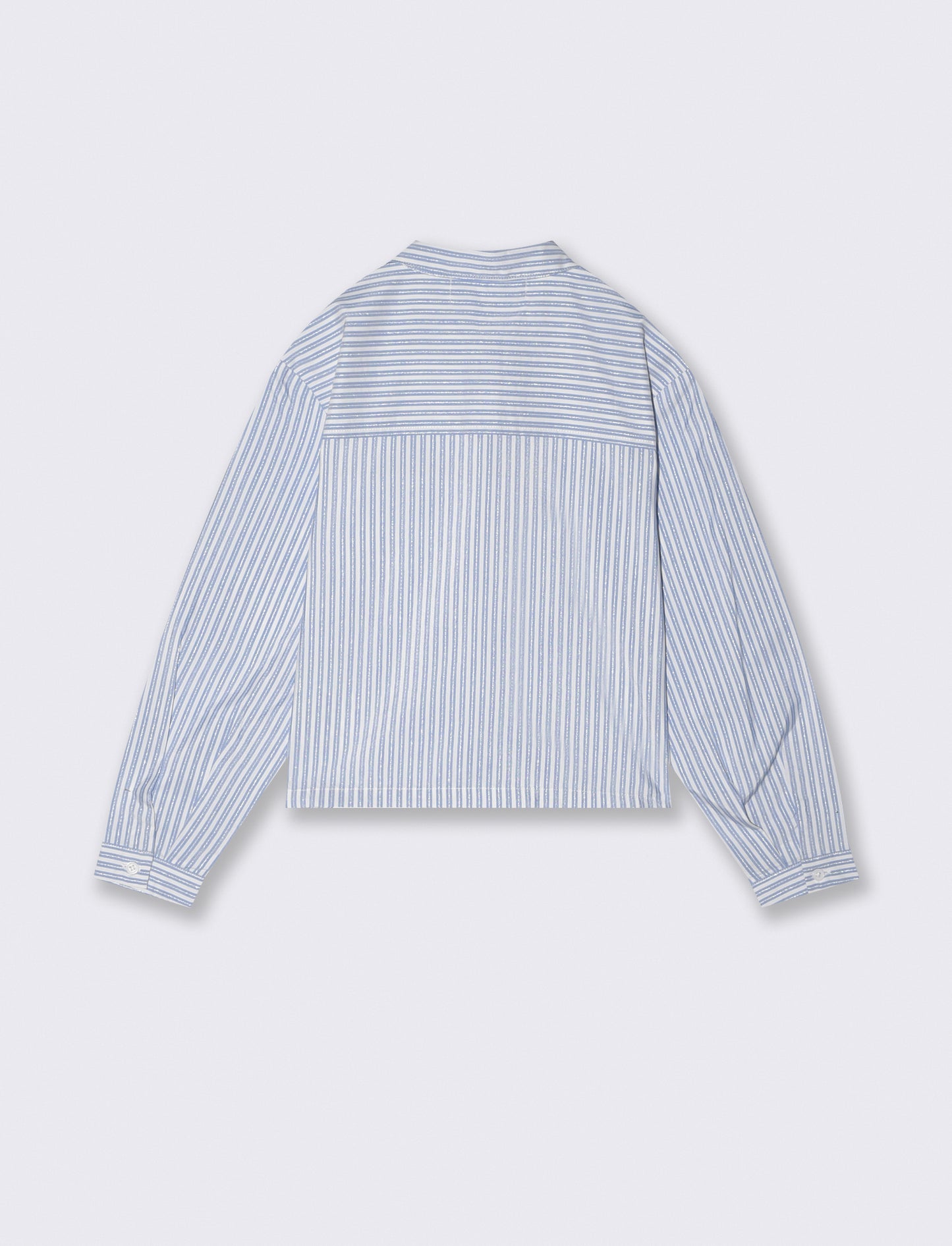 Striped shirt with metallic details - Sky blue