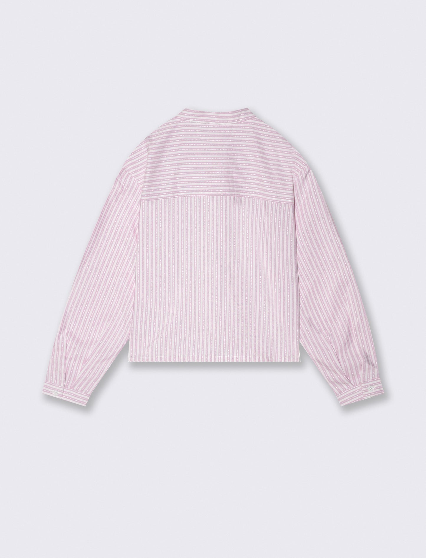 Striped shirt with metallic details - Pink