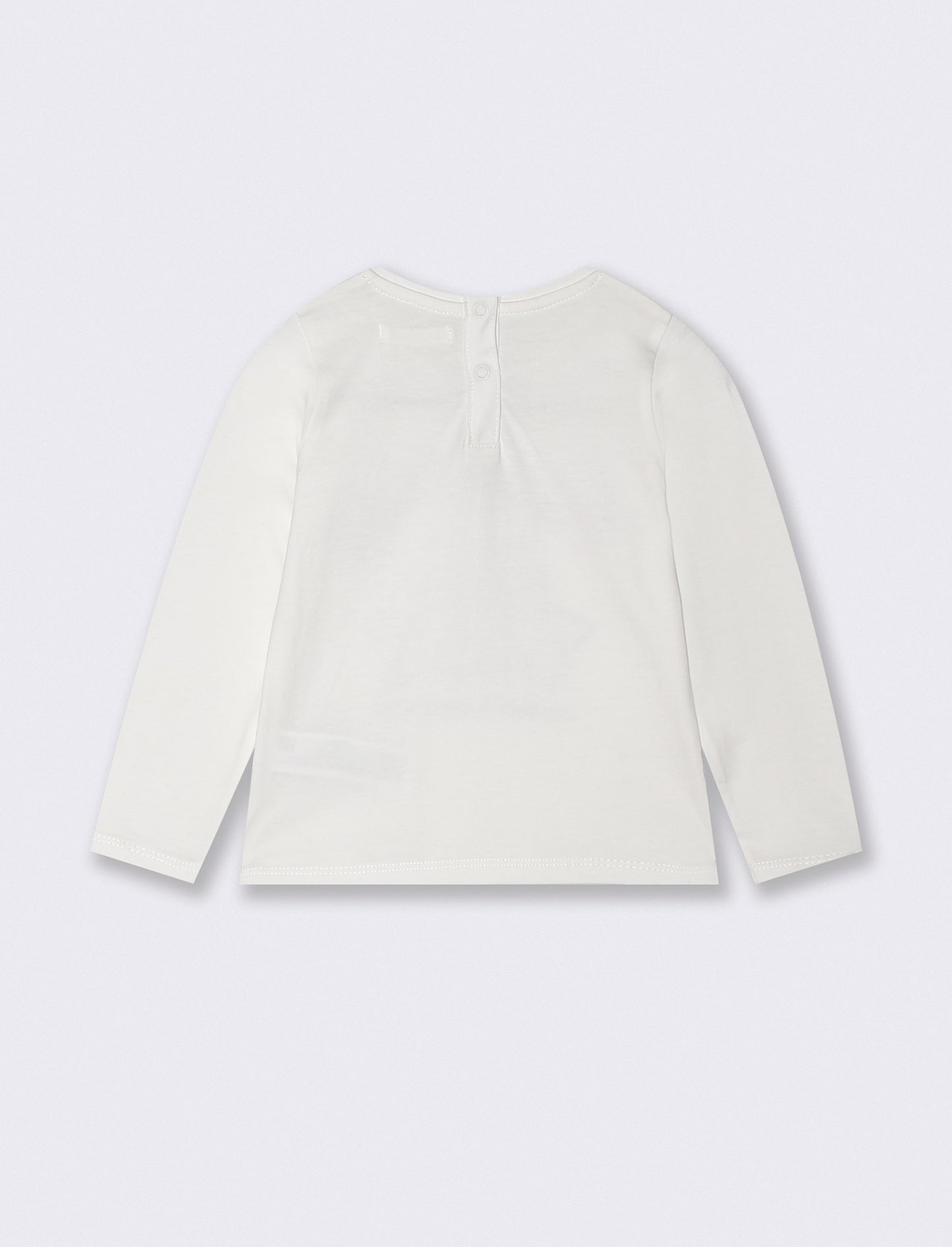 Basic T-shirt with shiny print - White