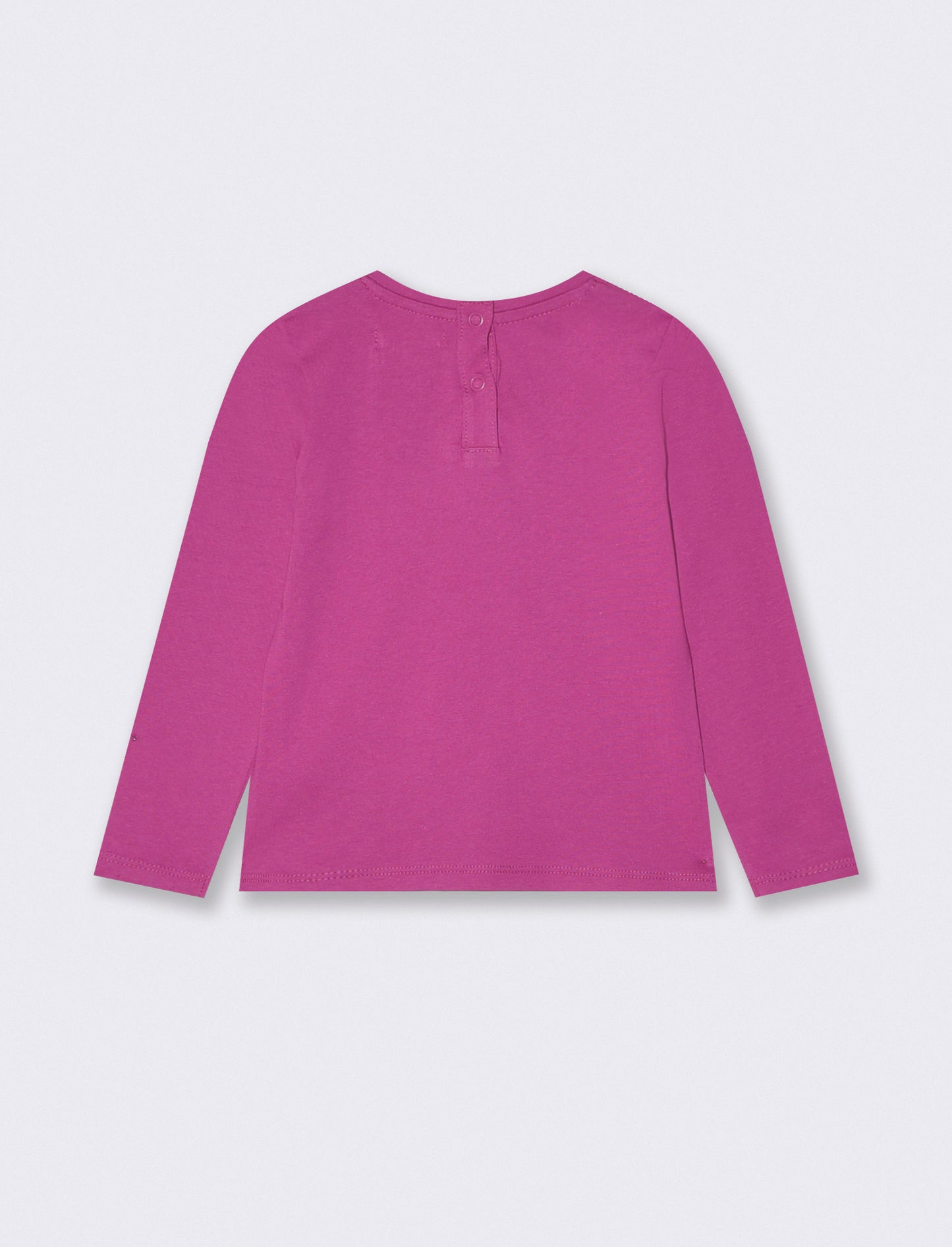 T-shirt basica con stampa brillante - Fuxia azalea