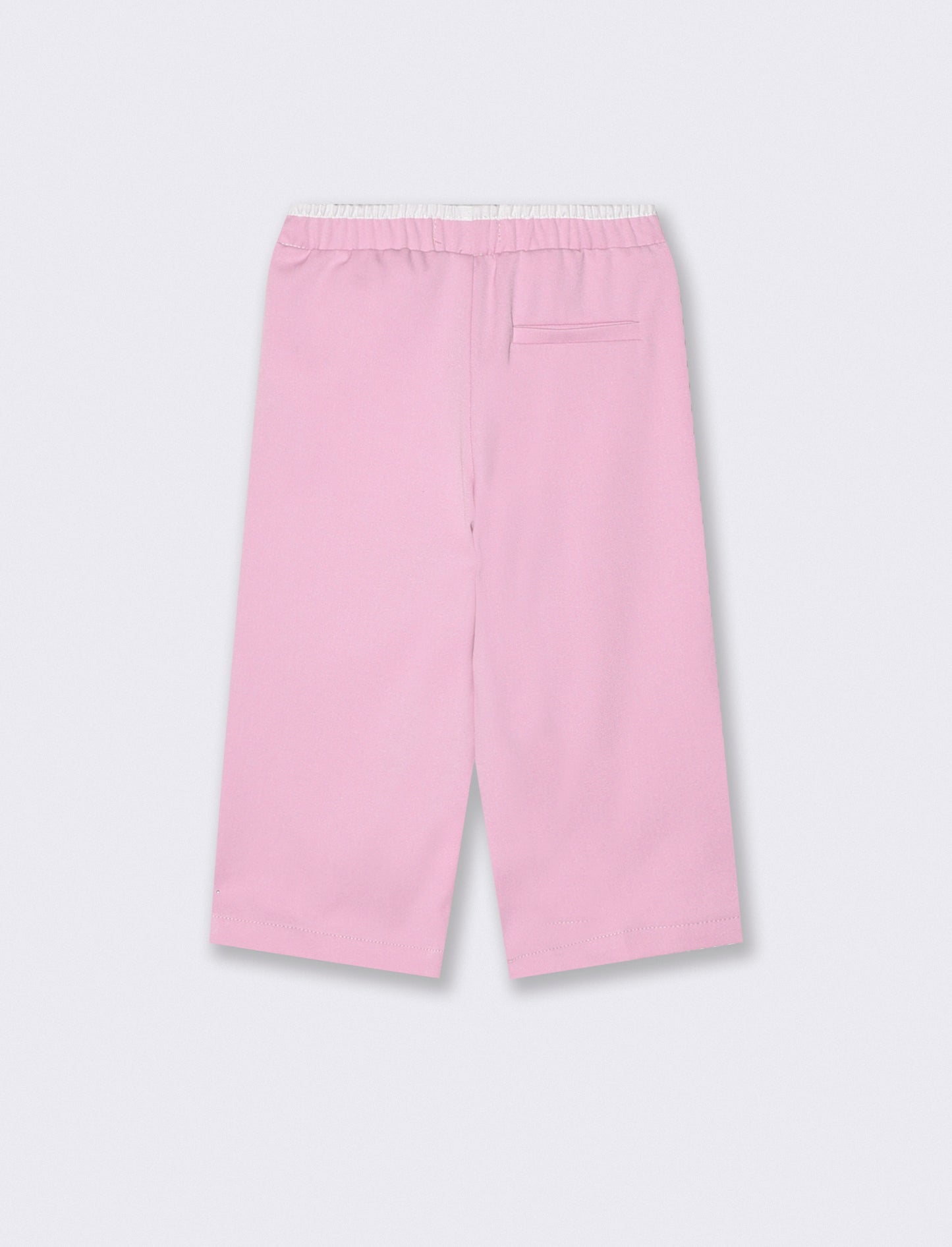Wide-leg trousers with waist tie - Pink