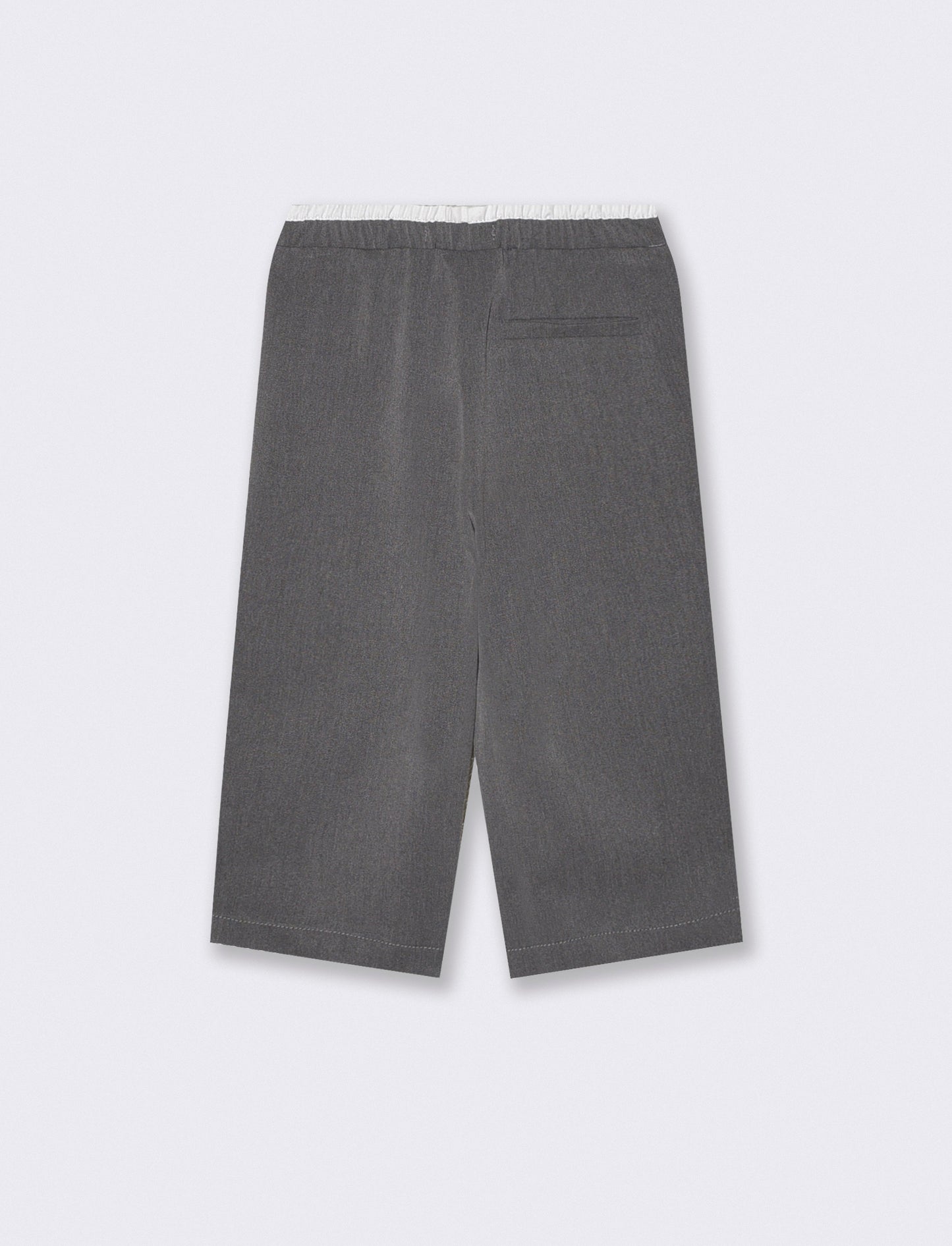 Wide-leg trousers with waist tie - Grey