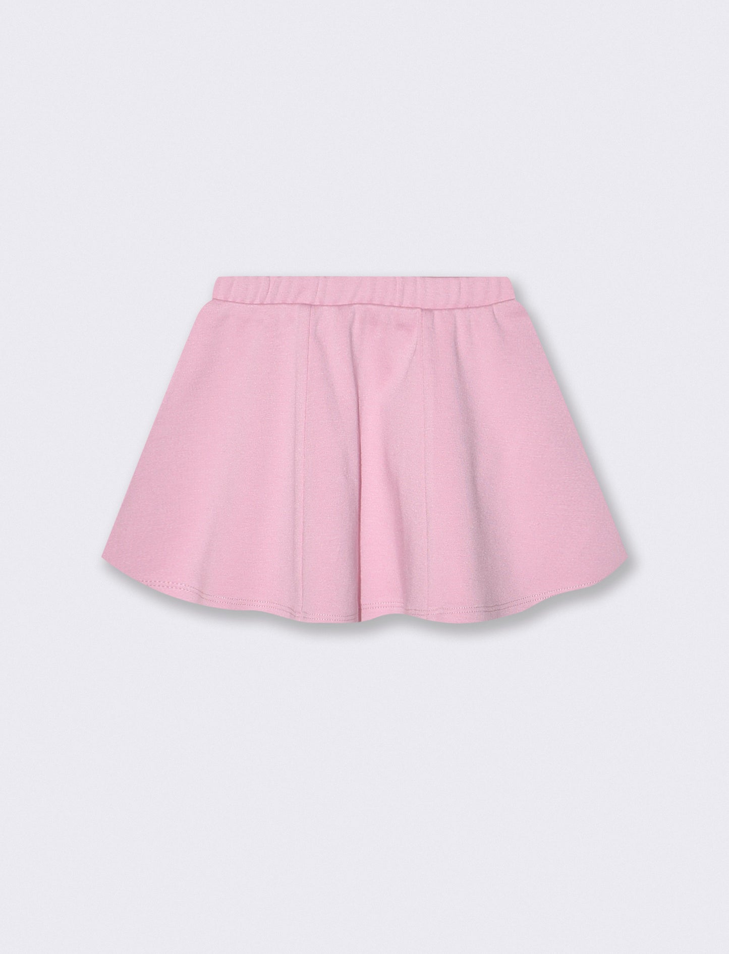 Gonna in interlock a pieghe dallo stile romantico - Rosa polvere