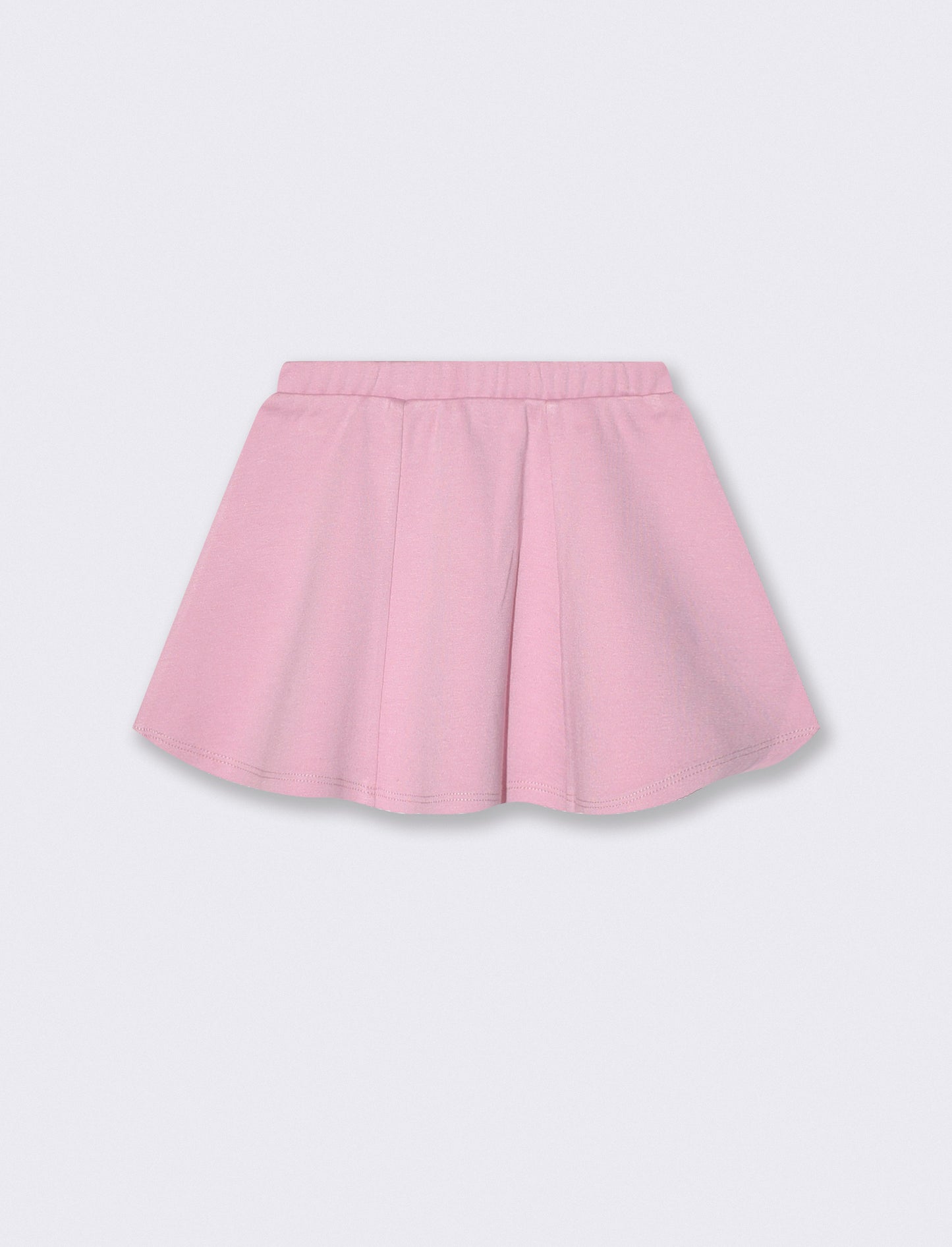 Romantic Style Pleated Interlock Skirt - Pink