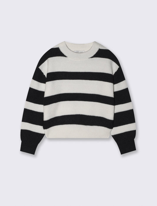 Maglione morbido in polyviscosa per bambina - Nero