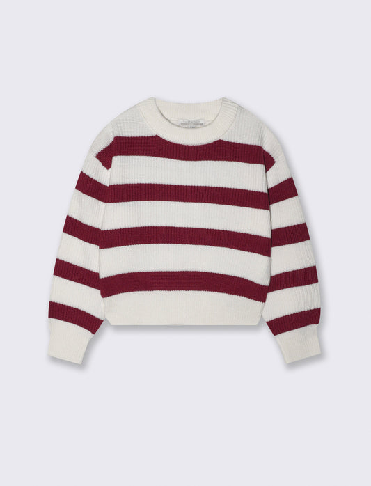 Maglione morbido in polyviscosa per bambina - Bordeaux