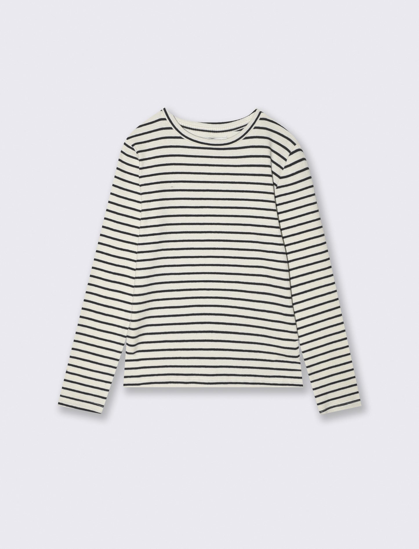 T-shirt manica lunga rigata in cotone - Righe