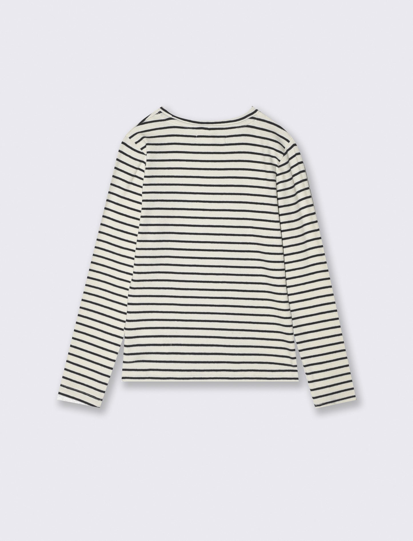 T-shirt manica lunga rigata in cotone - Righe
