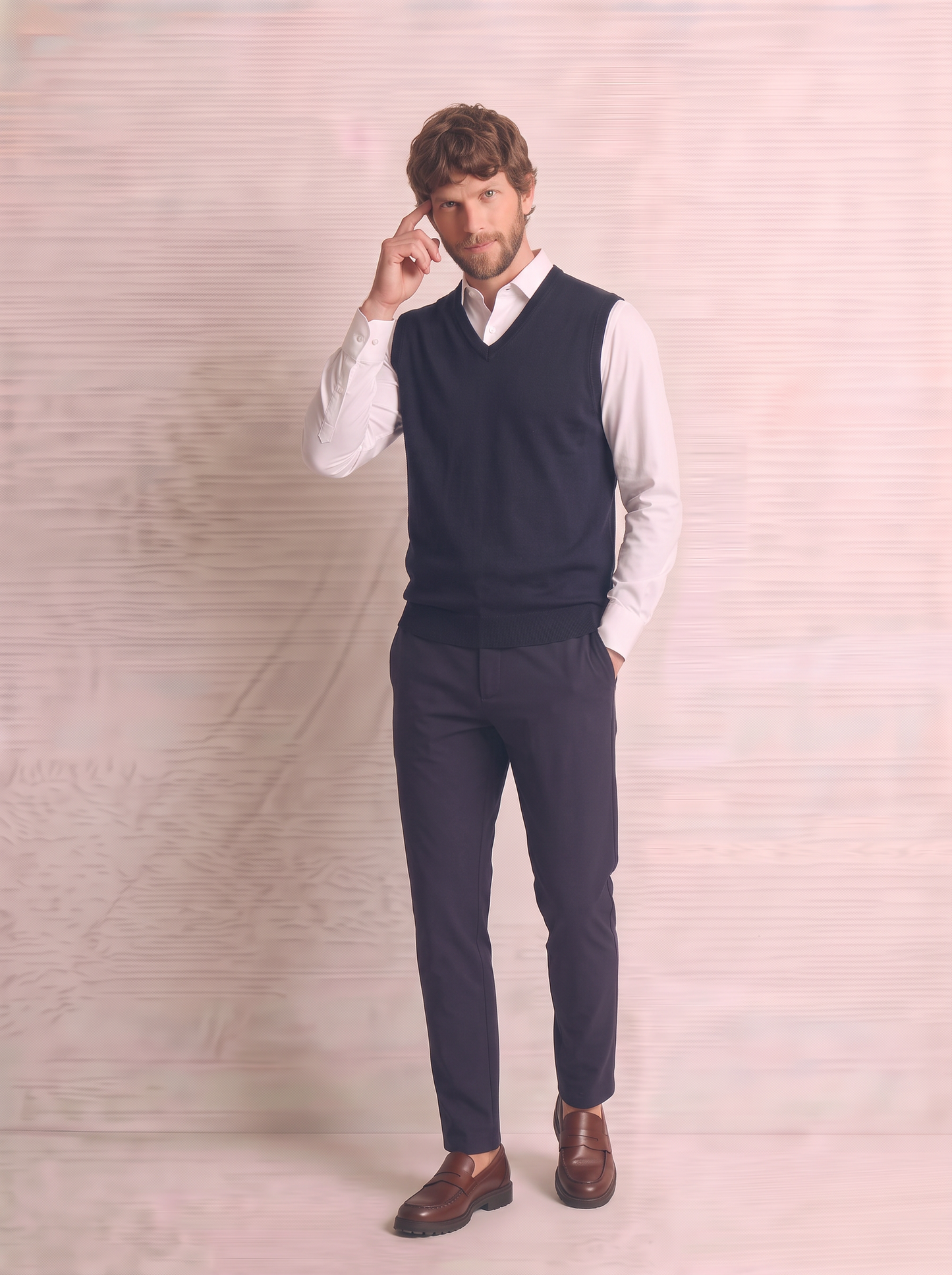 Maglia senza maniche con scollo a V - Blu