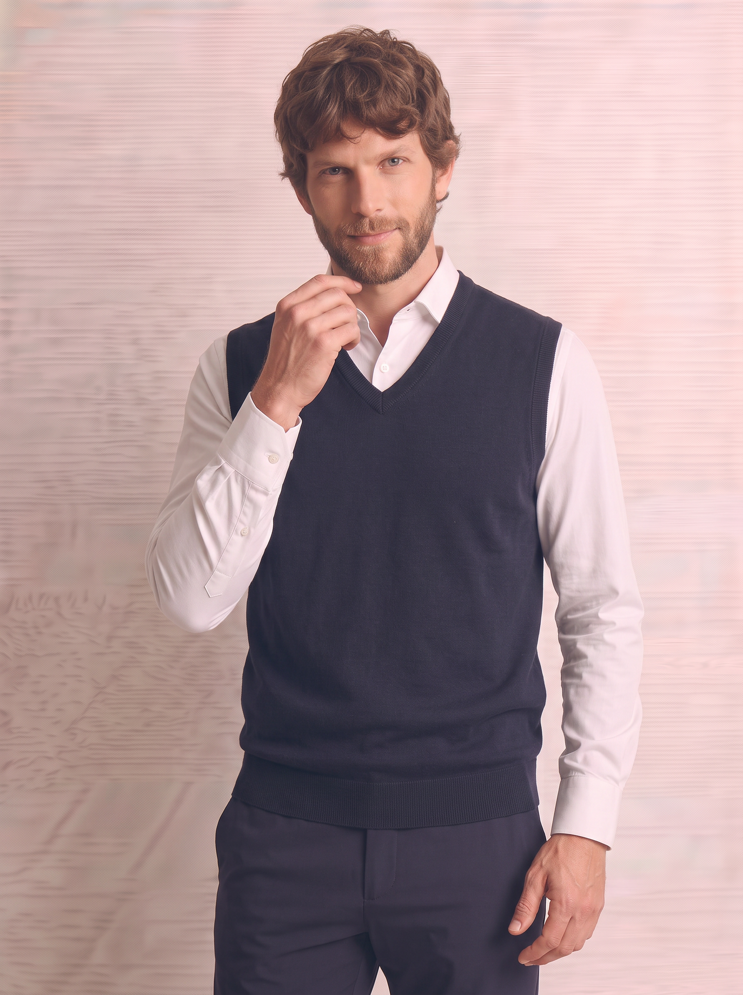 Maglia senza maniche con scollo a V - Blu