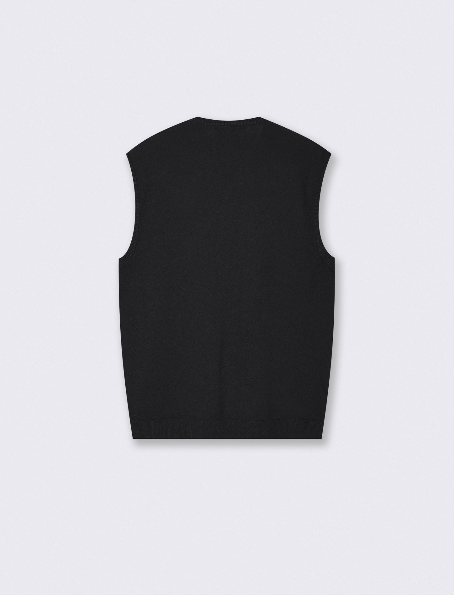 Sleeveless V-neck top - Black