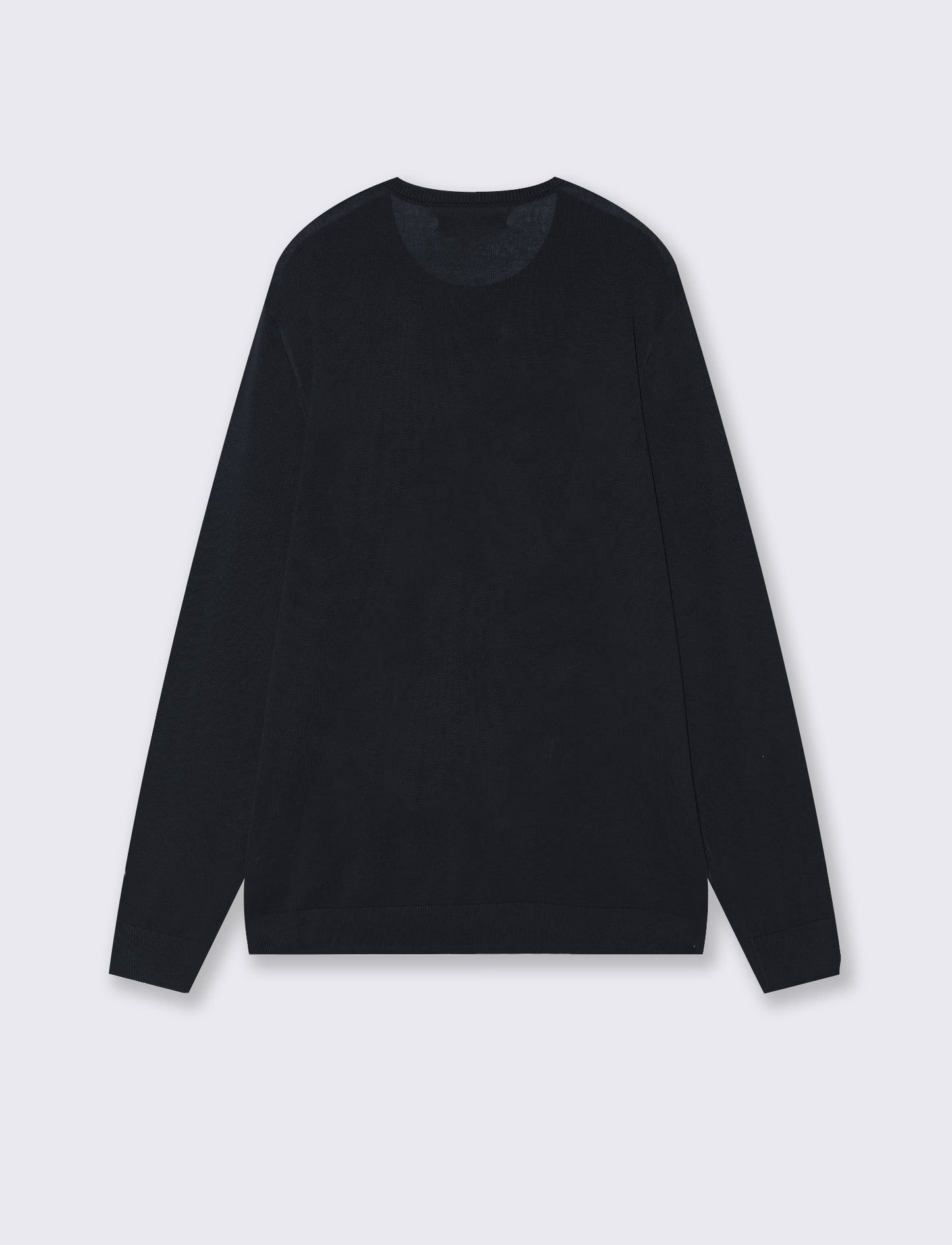 Maglia girocollo in puro cotone premium - Blu