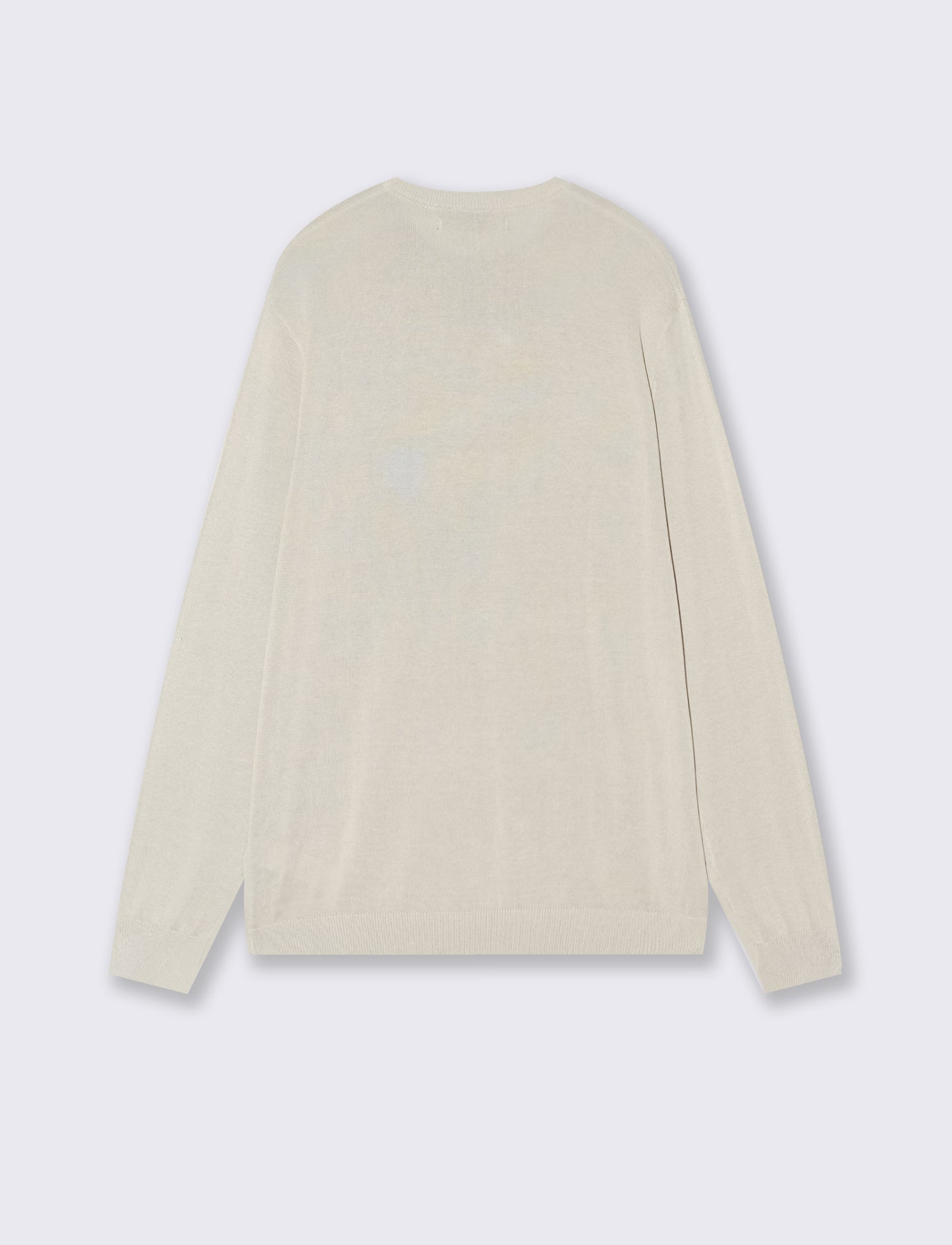 Premium pure cotton crew neck sweater - Beige