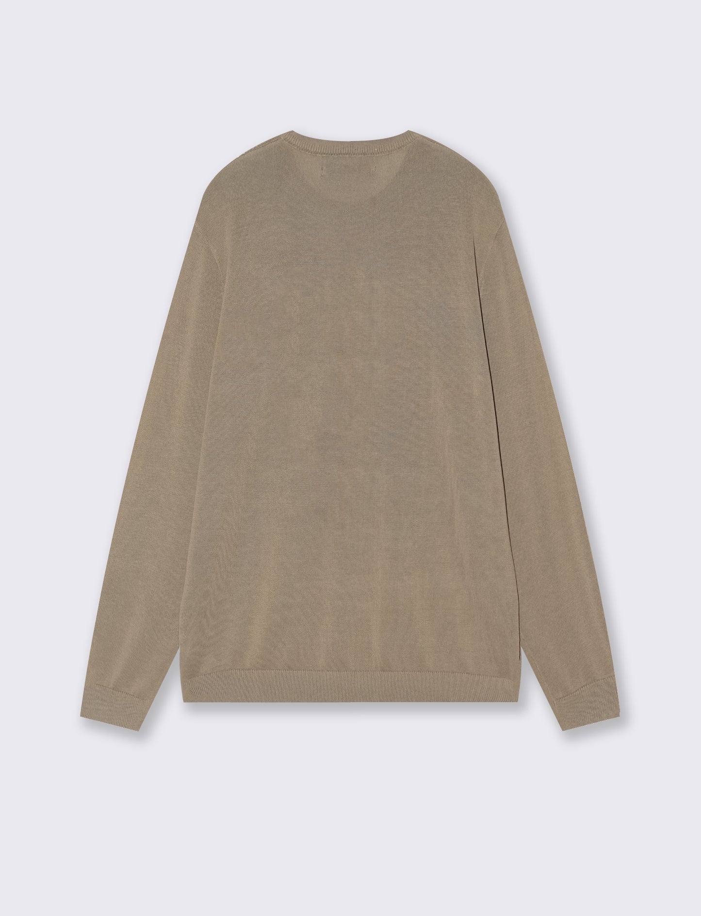 Maglia girocollo in puro cotone premium - Verde kaki