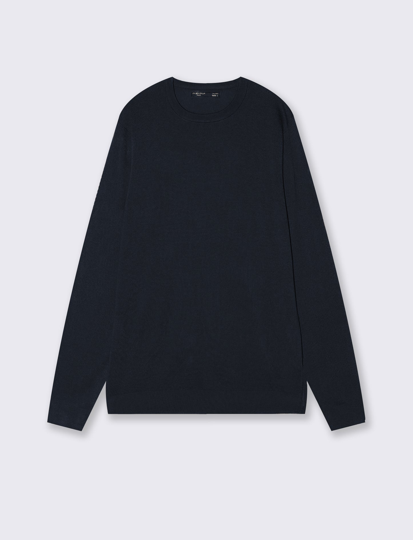 Basic Regular Fit Crew Neck Sweater - Blue
