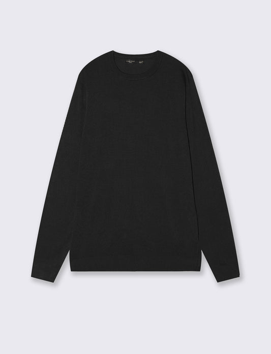Maglia Girocollo Basic Regular Fit - Nero