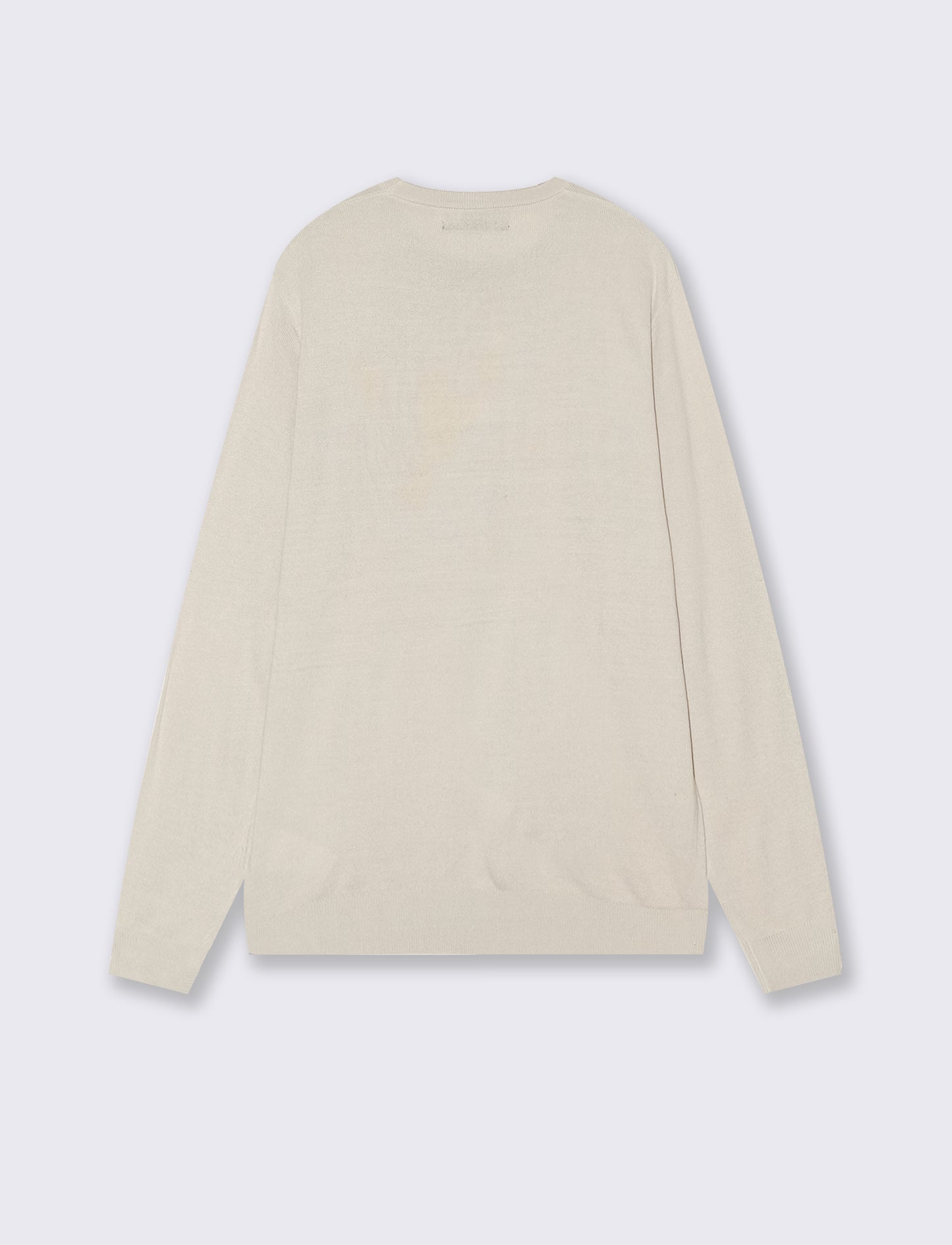 Basic Regular Fit Crew Neck Sweater - Beige