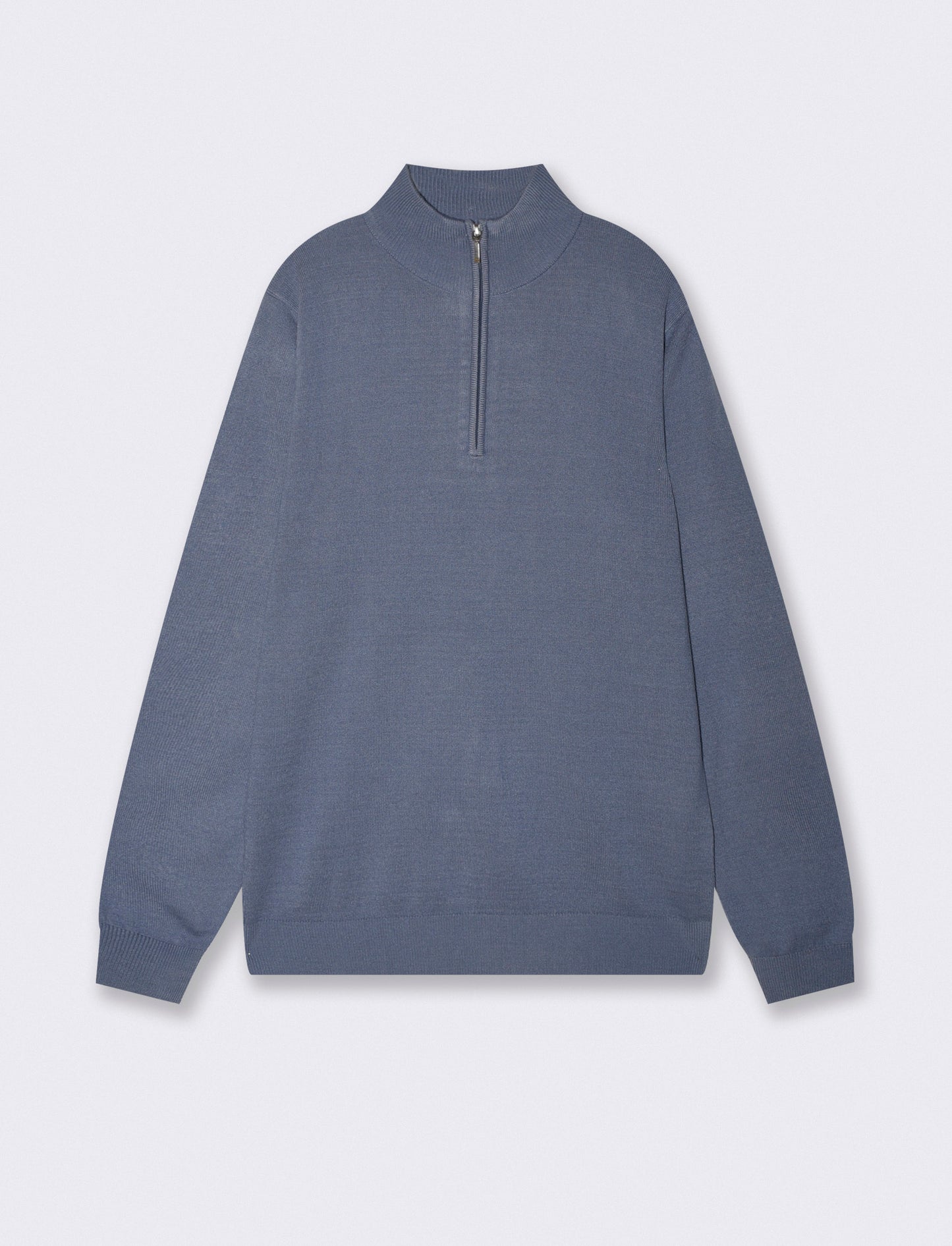 Maglia basic collo alto con zip - CARTA DA ZUCCHERO