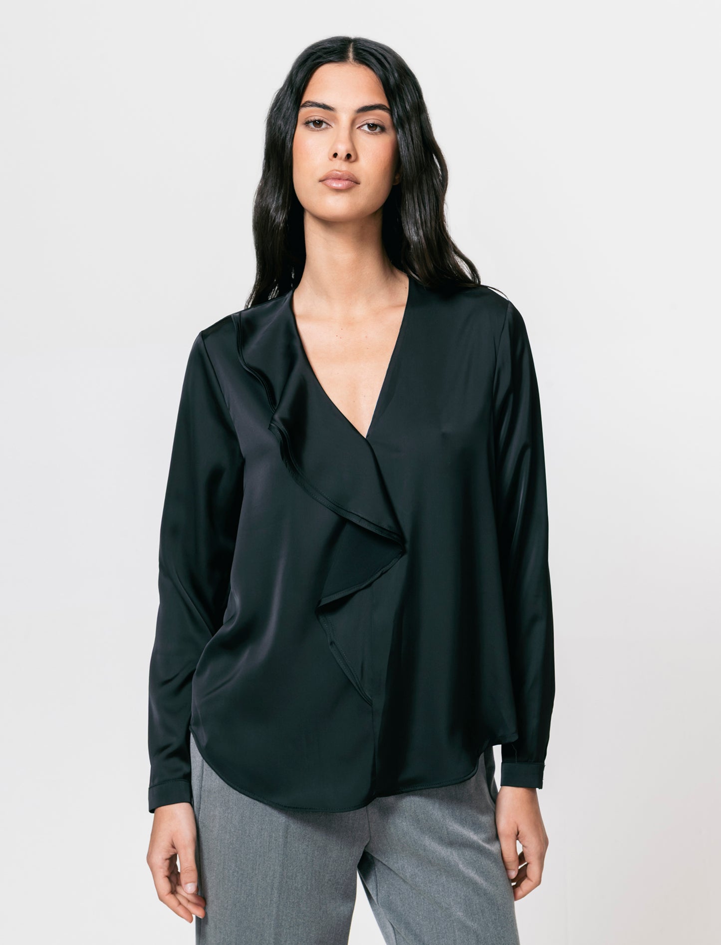 CASACCA CON ROUCHES - Nero