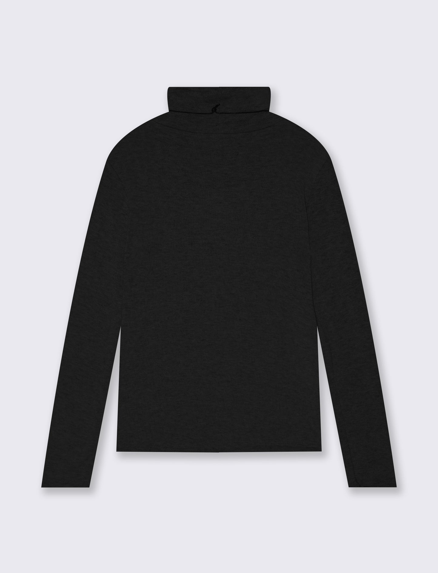 Maglia collo alto con collana - Nero