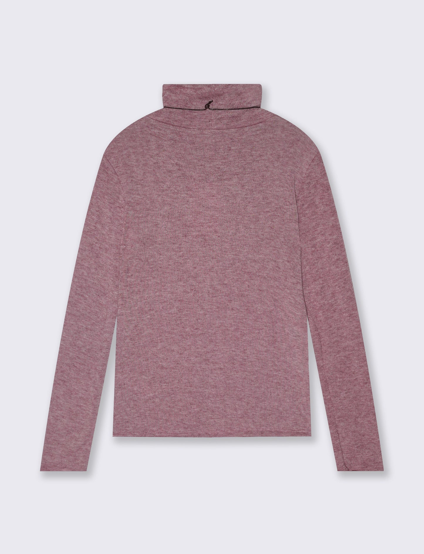 Maglia collo alto con collana - Bordeaux