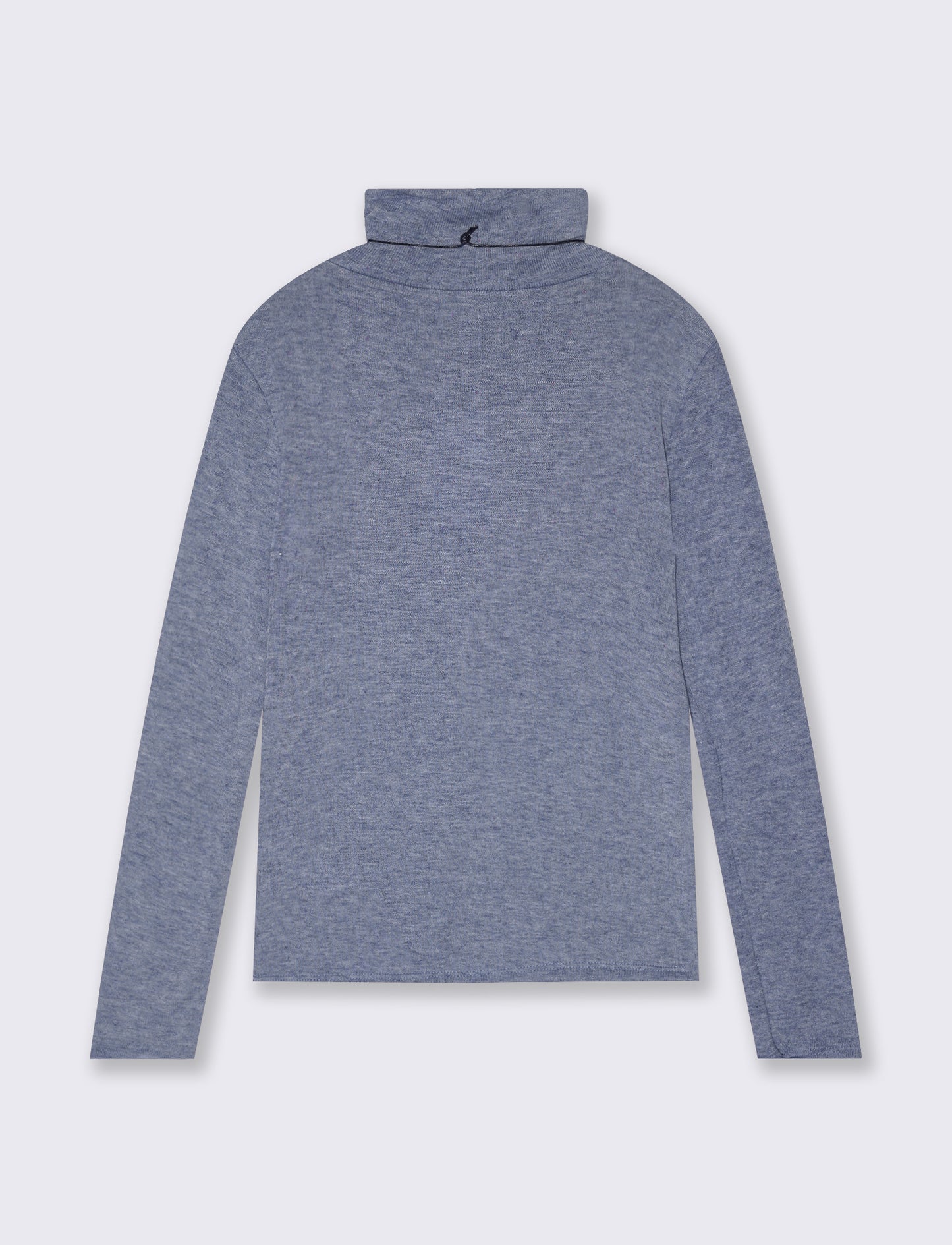 Maglia collo alto con collana - Denim