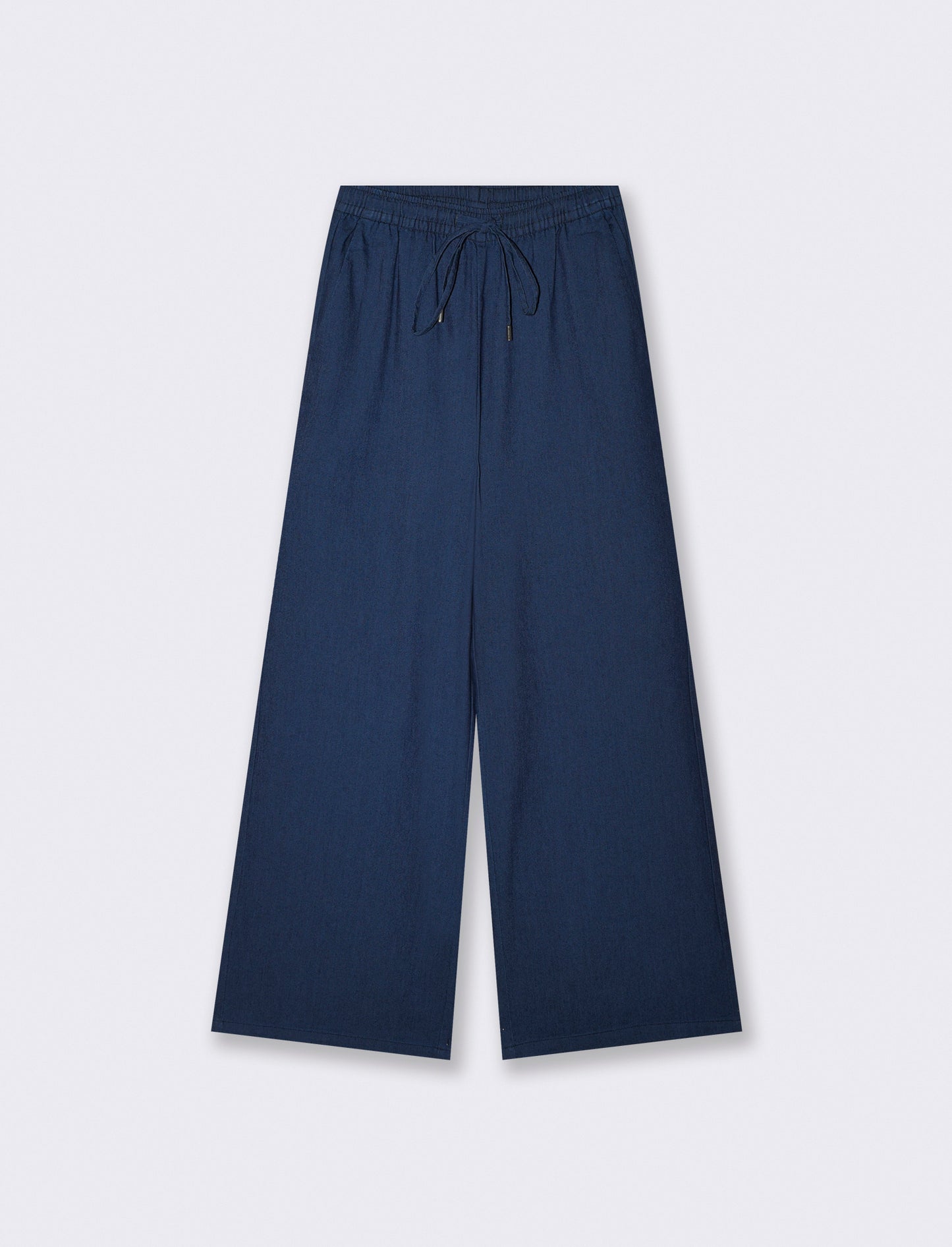 Elastic Waist Pants - Blue